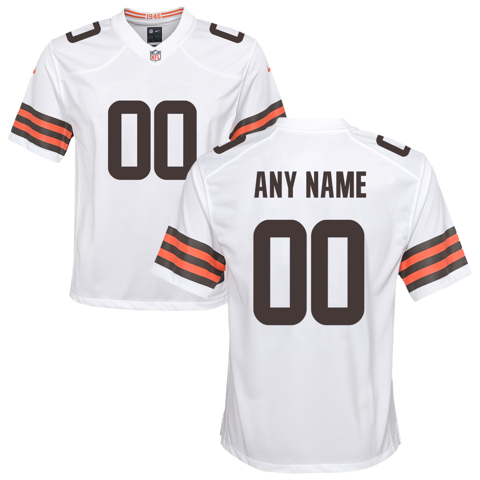 Cleveland Browns Custom Game Jersey - White