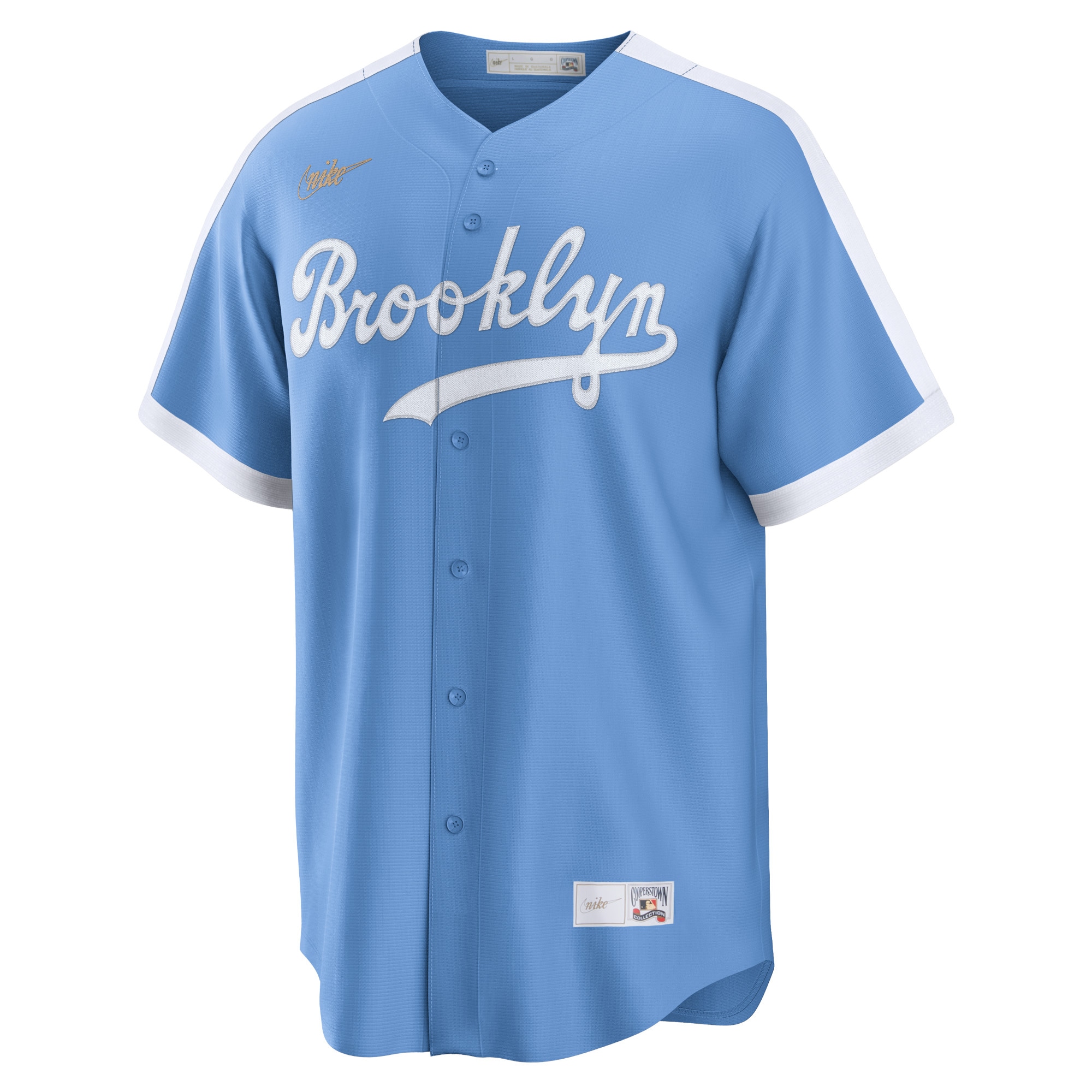 Jackie Robinson Brooklyn Dodgers Alternate Cooperstown Collection Player Jersey - Light Blue