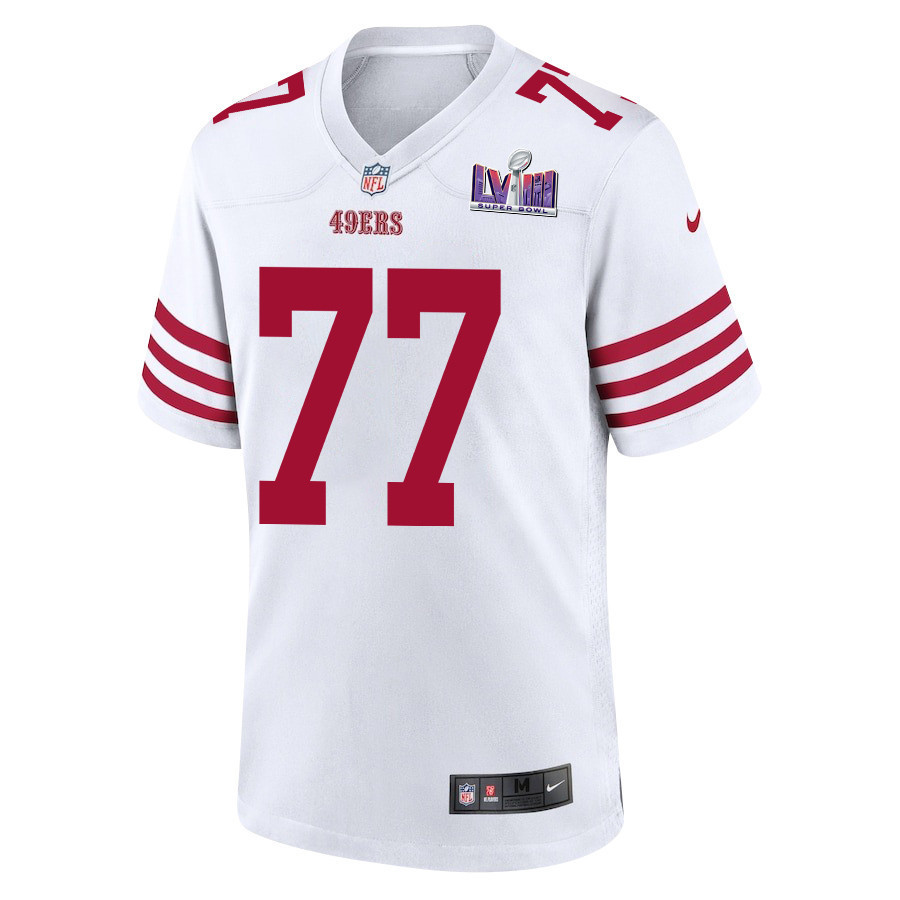 Alfredo Gutierrez 77 San Francisco 49ers Super Bowl LVIII Patch Game Men Jersey - White