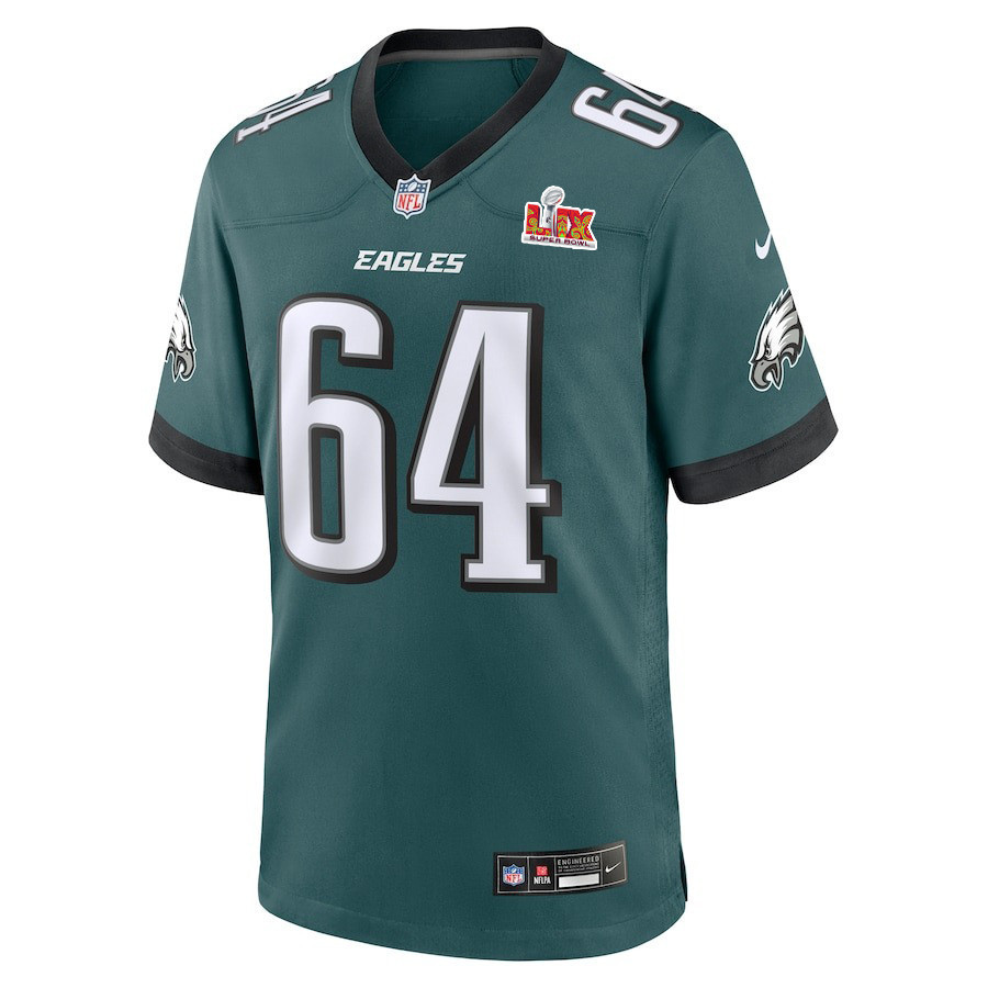 Brett Toth #64 Philadelphia Eagles Super Bowl LIX Jersey - Men's - Midnight Green