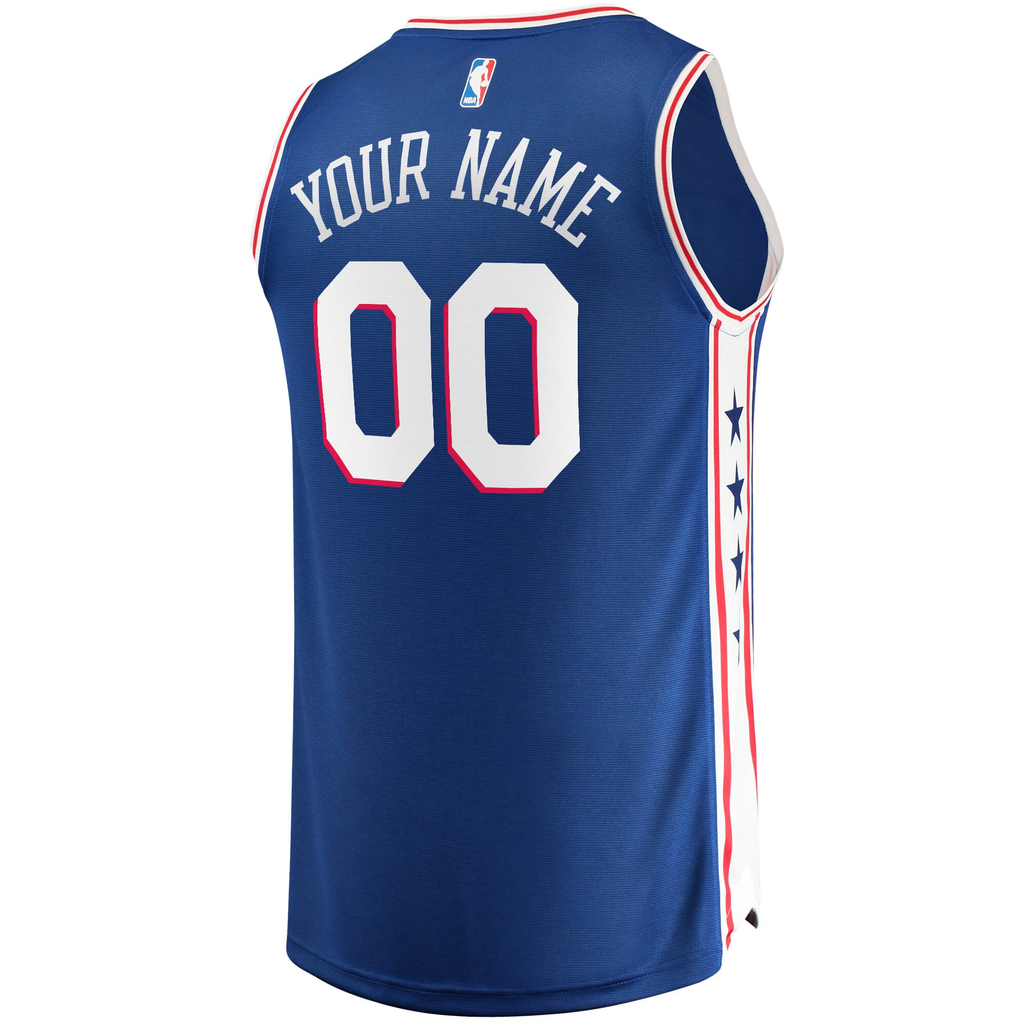 Philadelphia 76ers Fanatics Youth Fast Break Custom Replica Jersey Royal - Icon Edition