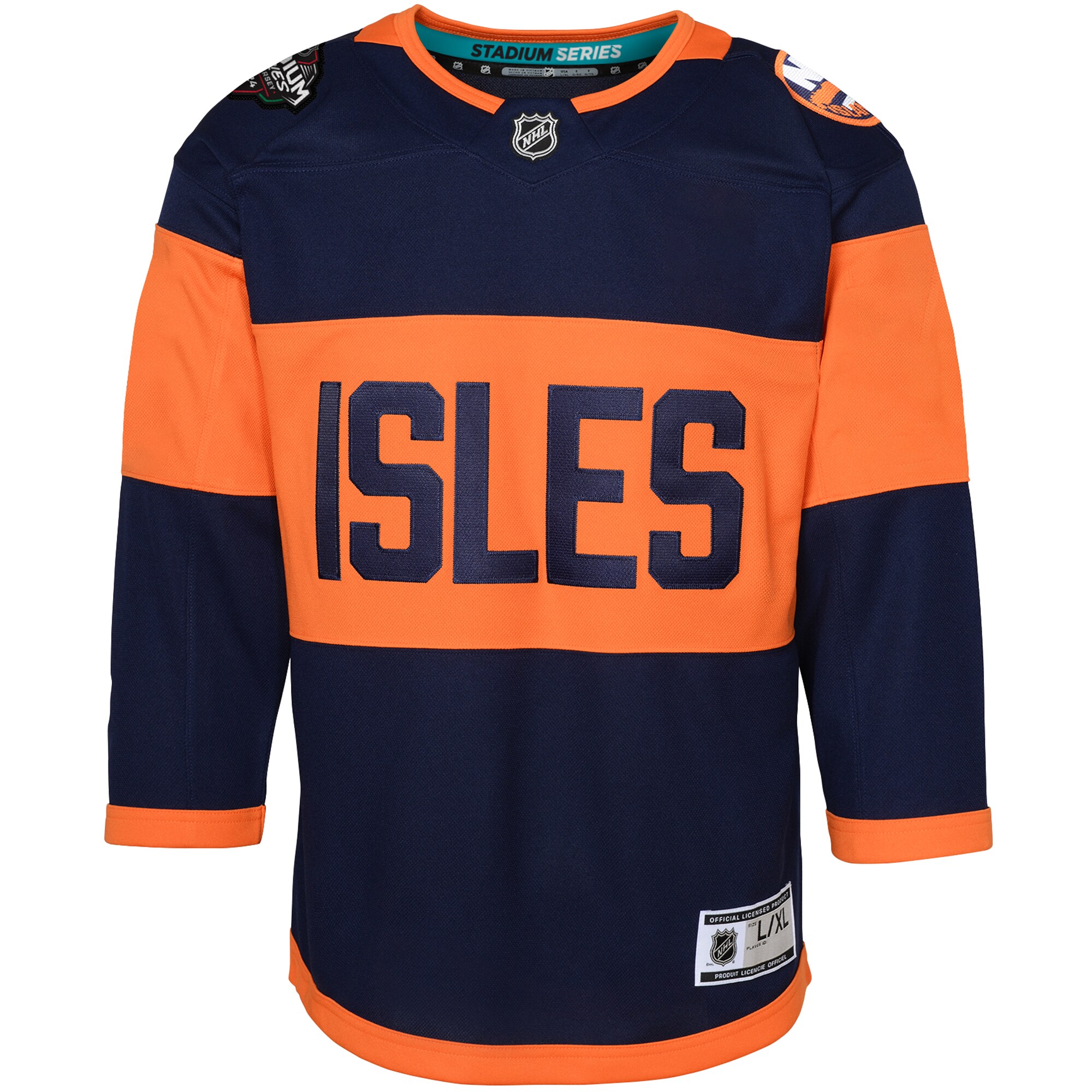 New York Islanders Youth 2024 NHL Stadium Series Premier Jersey Navy