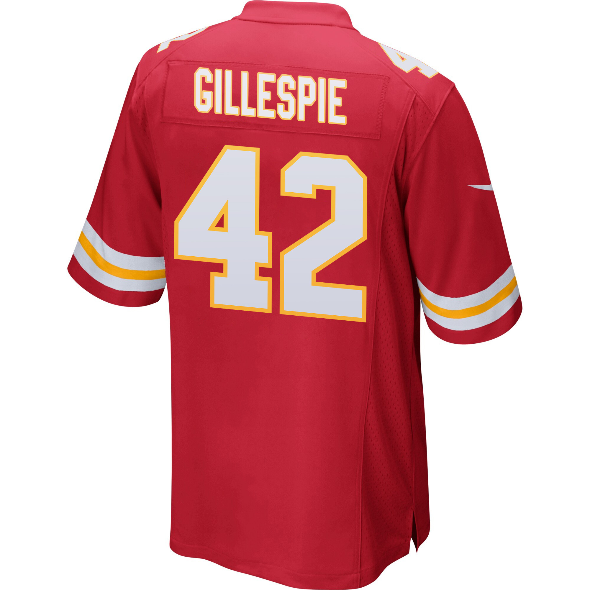 Tyree Gillespie 42 Kansas City Chiefs Super Bowl LVIII Patch Game Men Jersey - Red