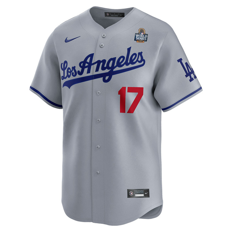 Shohei Ohtani Kanji Los Angeles Dodgers Road Limited World Series Jersey