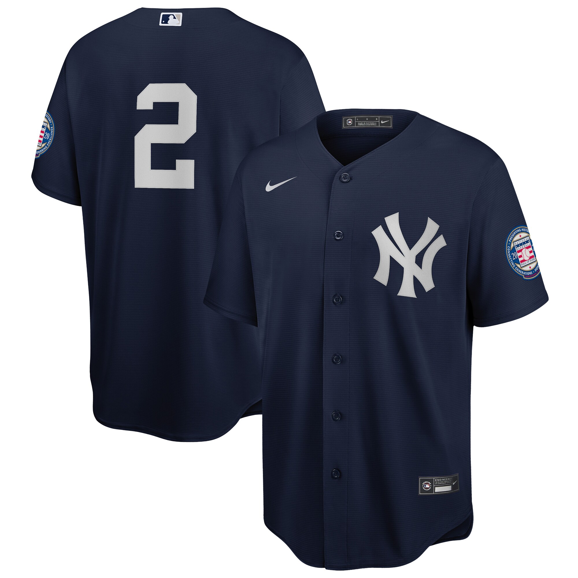 Derek Jeter New York Yankees 2020 Hall of Fame Induction Alternate Replica Player Jersey - Navy