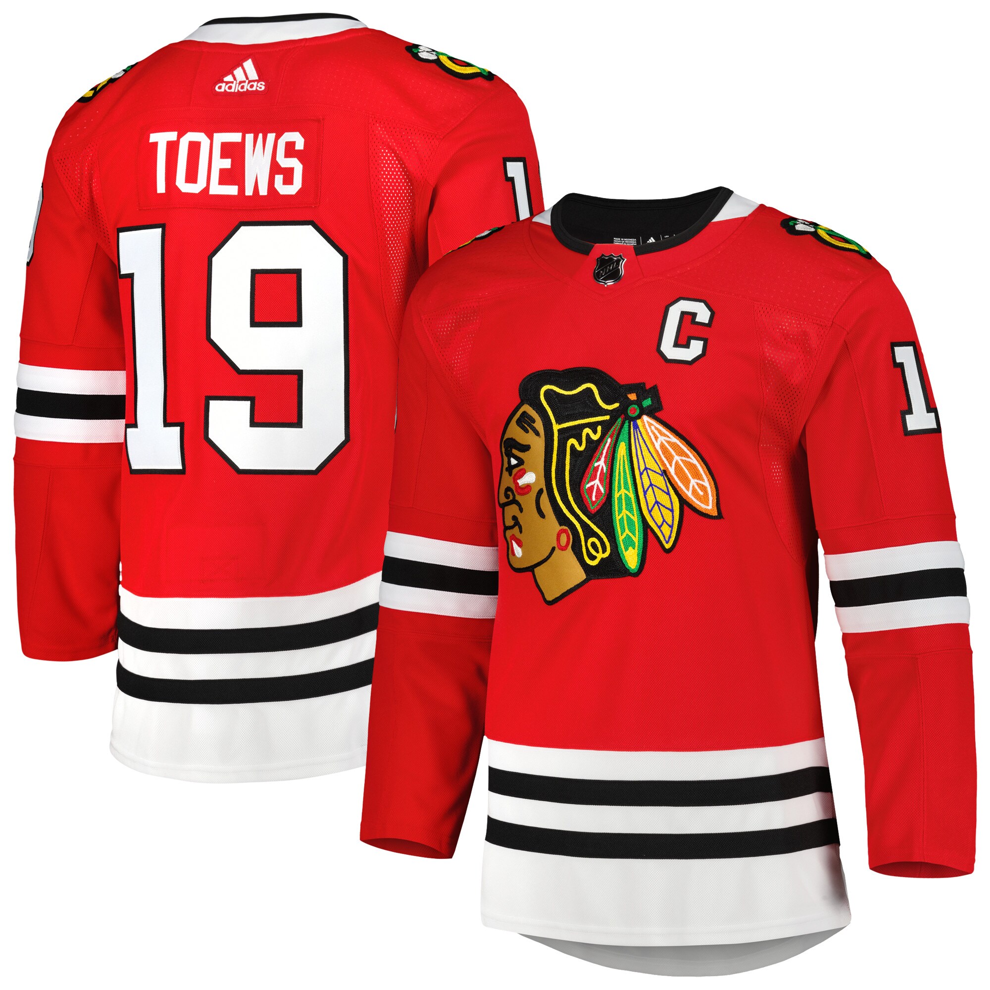 Jonathan Toews Chicago Blackhawks adidas Primegreen Authentic Pro Player Jersey - Red