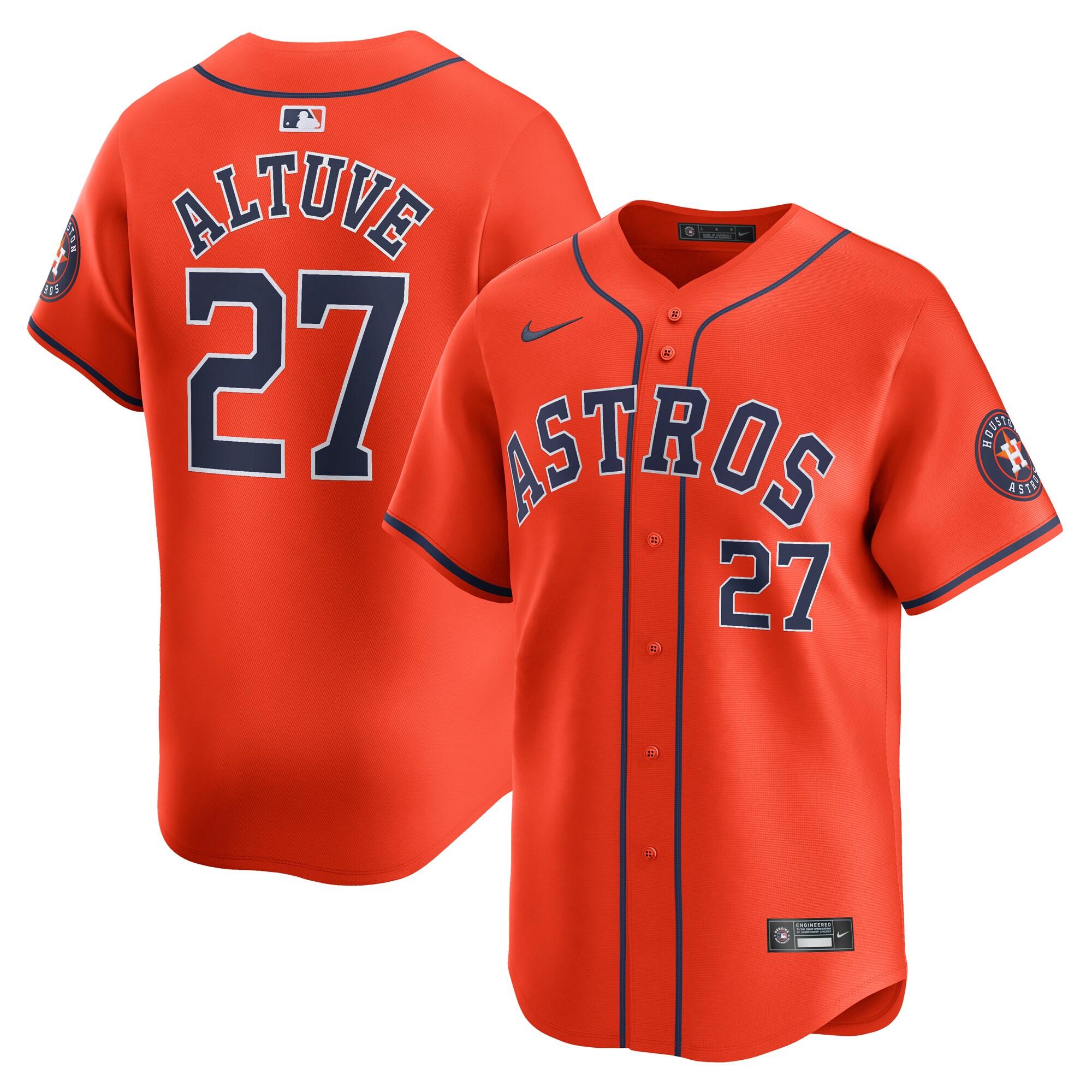 Jose Altuve Houston Astros  Alternate Limited Player Jersey Orange