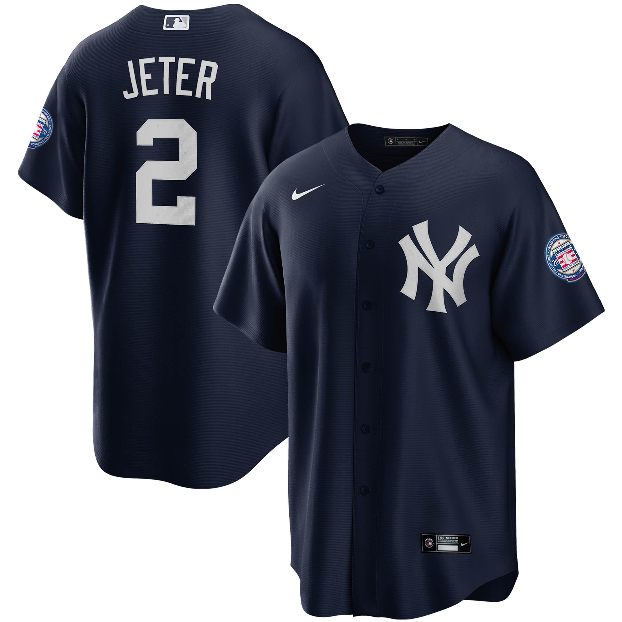 Derek Jeter New York Yankees 2020 Hall of Fame Induction Alternate Replica Player Name Jersey - Navy