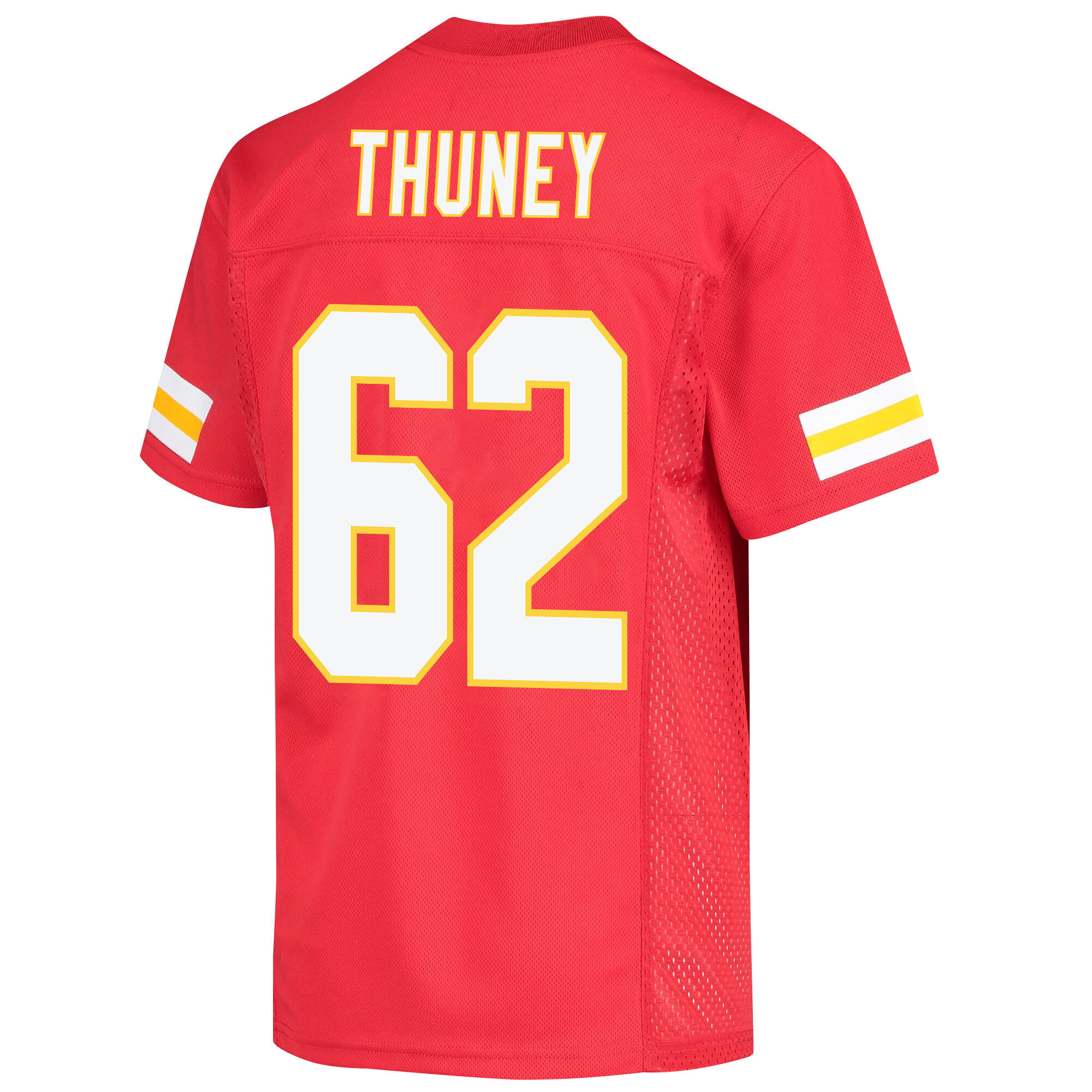 Joe Thuney 62 Kansas City Chiefs Super Bowl LVII Champions 3 Stars Youth Game Jersey - Red