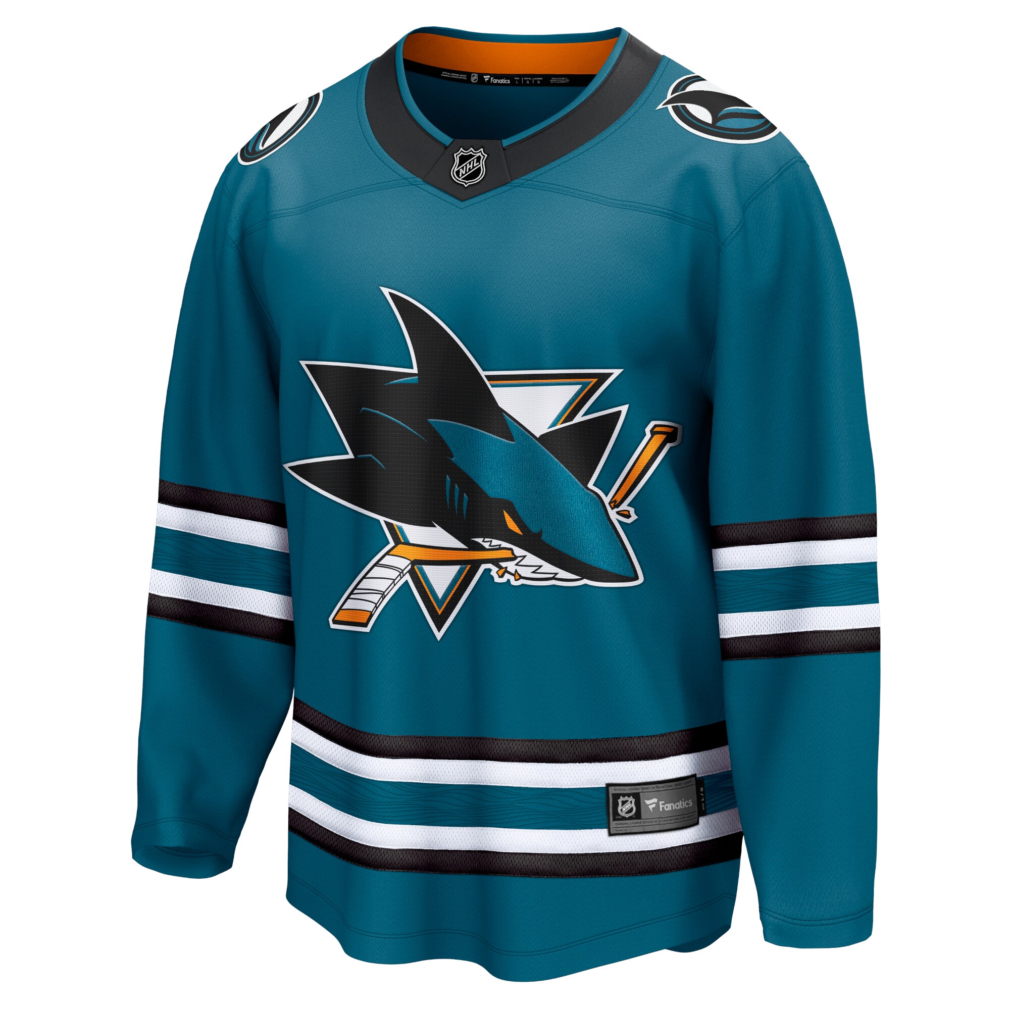 San Jose Sharks Fanatics Home Breakaway Jersey - Teal