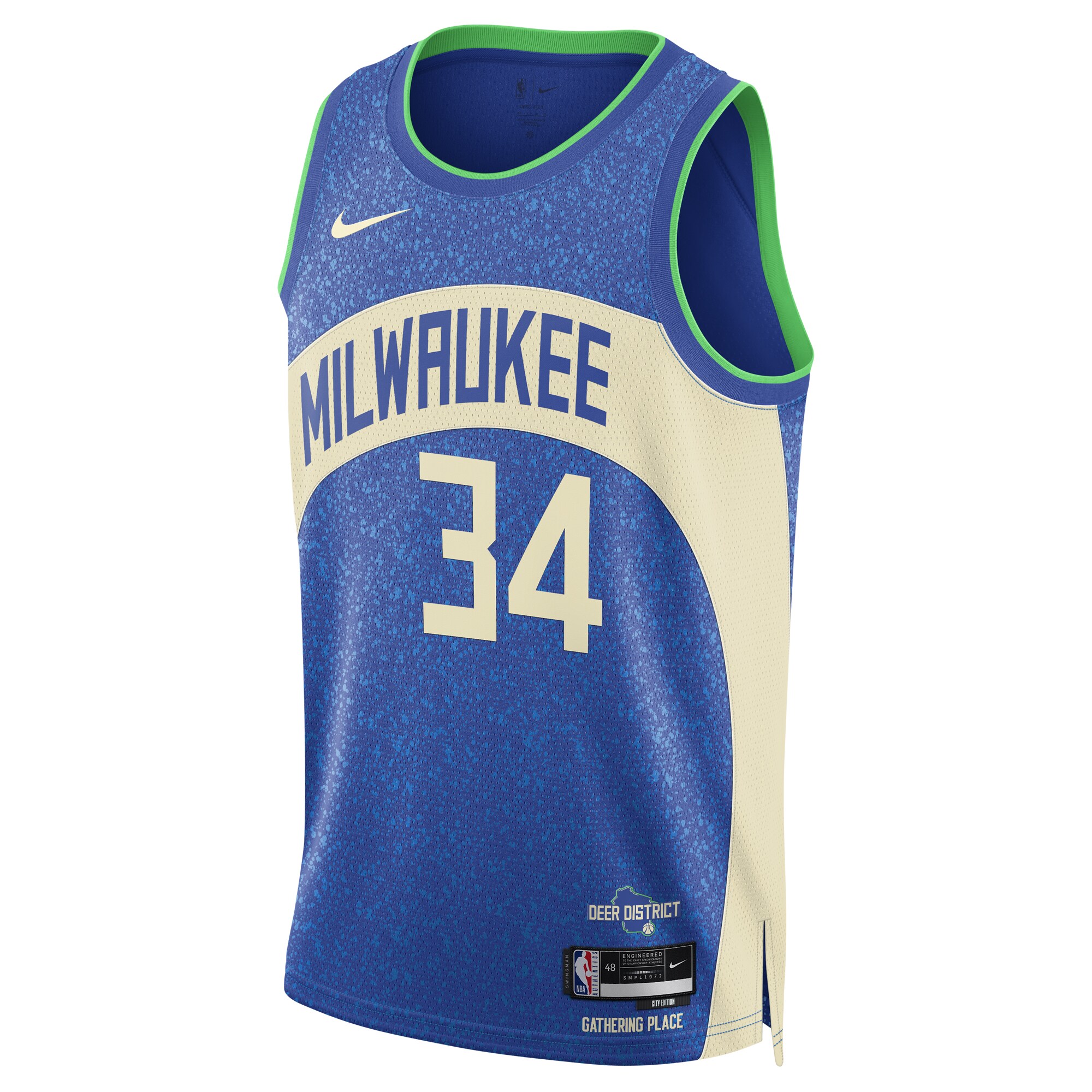 Giannis Antetokounmpo Milwaukee Bucks Unisex 2023\/24 Swingman Jersey - Blue - City Edition