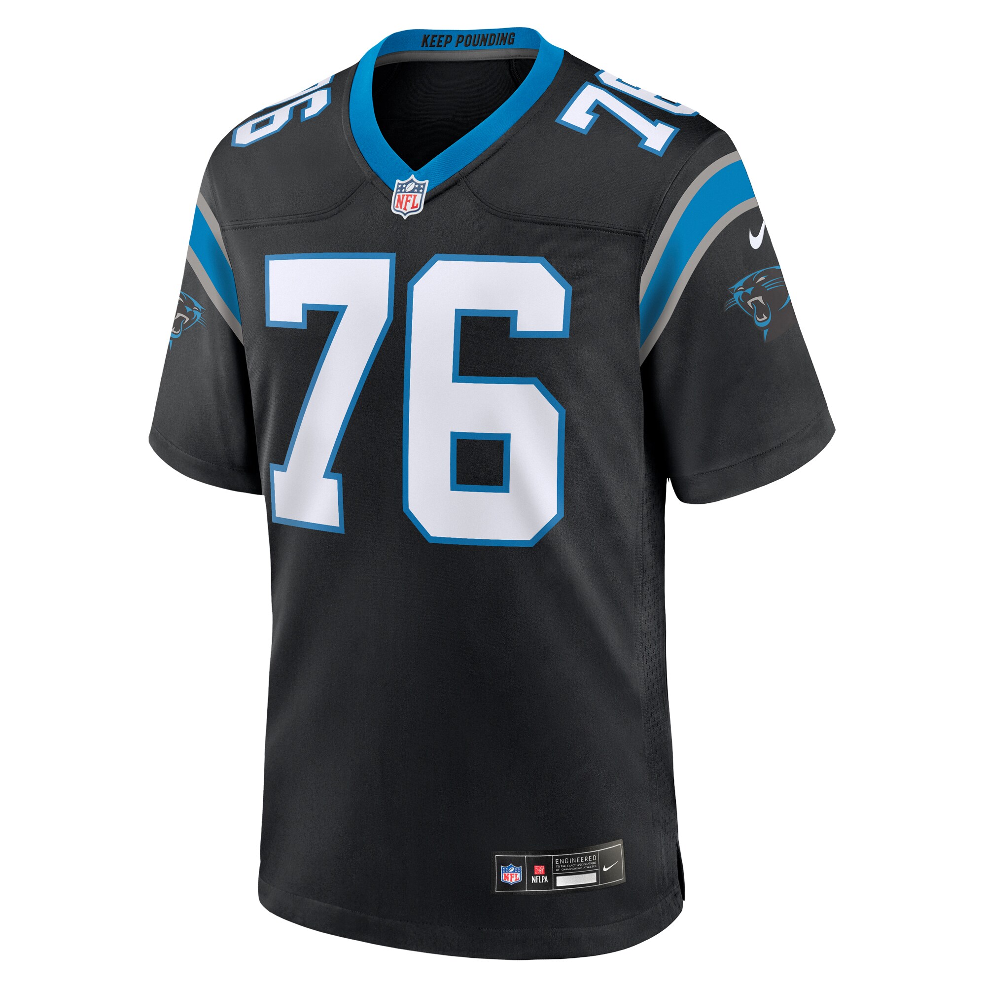 Calvin Throckmorton Carolina Panthers  Team Game Jersey -  Black
