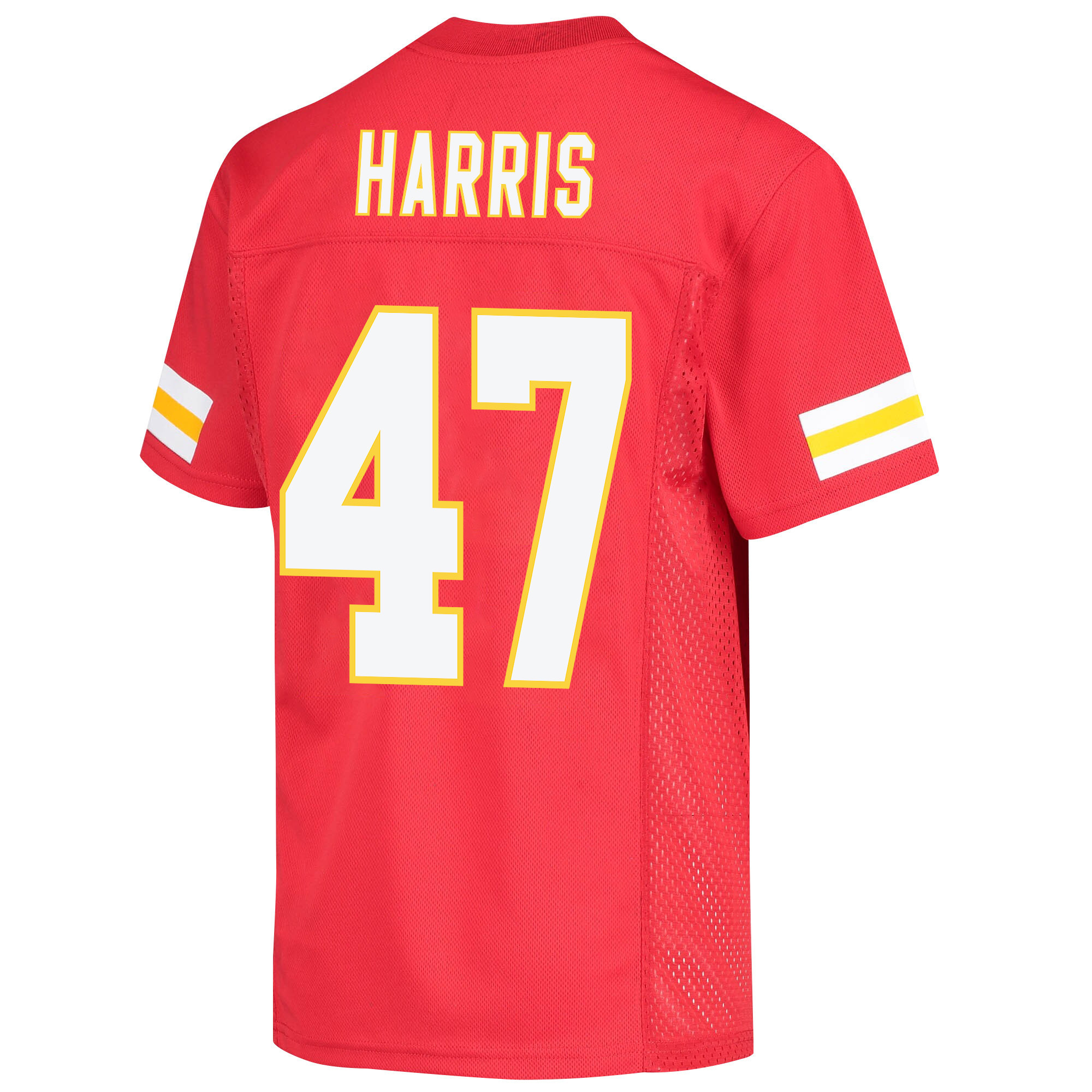 Darius Harris 47 Kansas City Chiefs Super Bowl LVII Champions 3 Stars Youth Game Jersey - Red