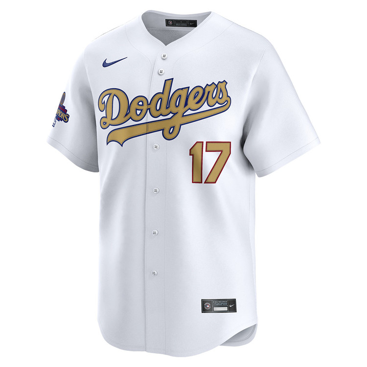 Shohei Ohtani Kanji Los Angeles Dodgers Home 2025 Gold Collection Limited Jersey