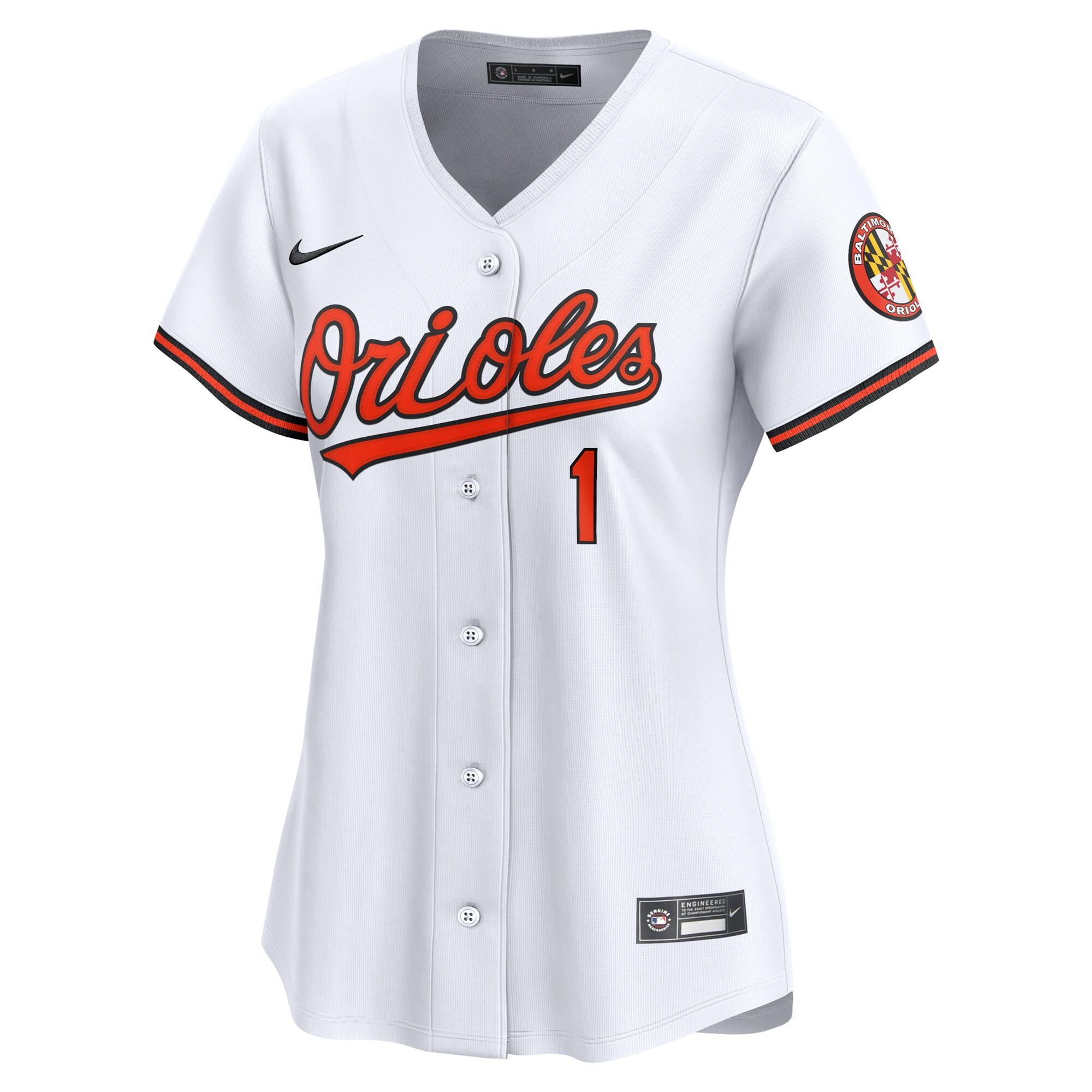 Baltimore Orioles  Women's #1 Mom Home Limited Jersey - White