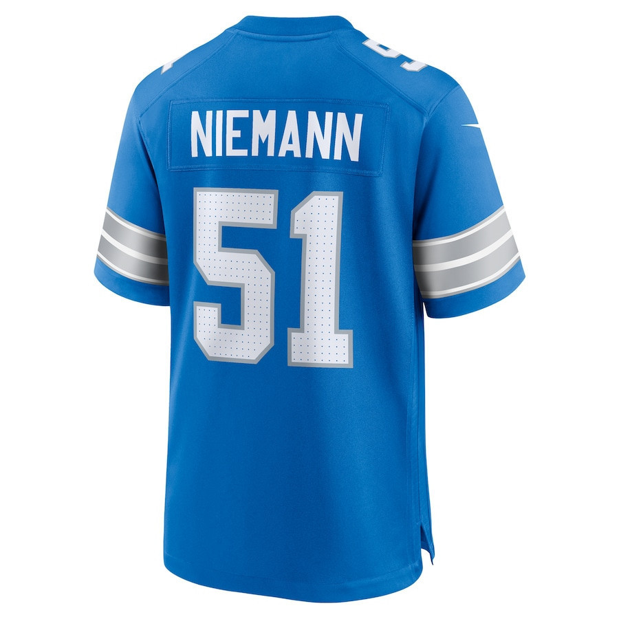 Ben Niemann #51 Detroit Lions Super Bowl LIX Jersey - Men's - Blue