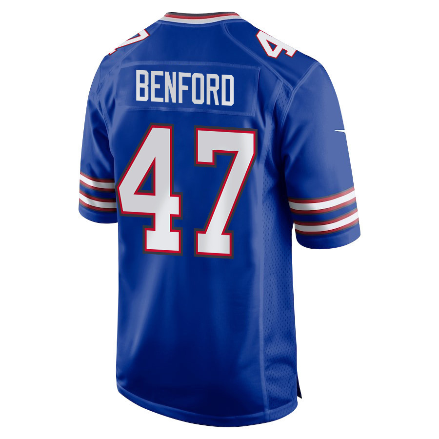 Christian Benford 47 Buffalo Bills Super Bowl LIX New Orleans Patch Game Men Jersey - Royal