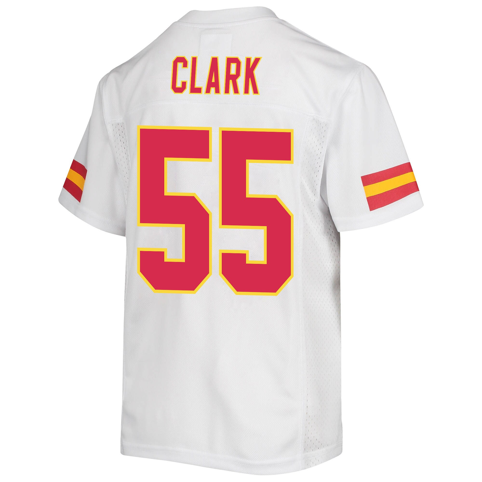 Frank Clark 55 Kansas City Chiefs Super Bowl LVII Champions Youth Game Jersey - White