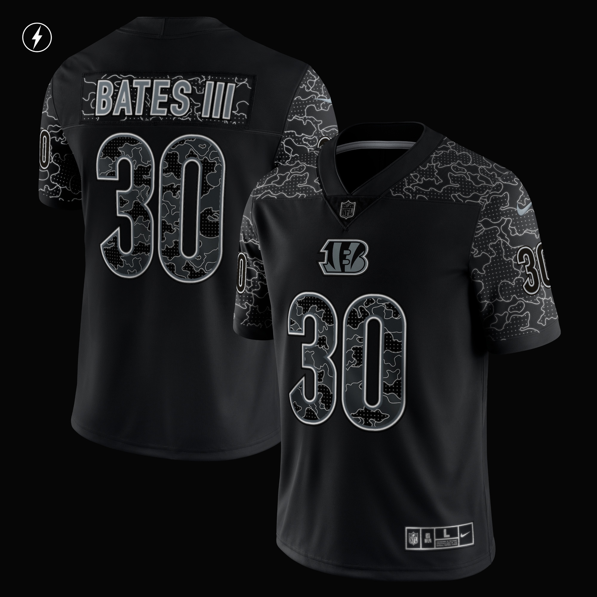 Jessie Bates III Cincinnati Bengals  RFLCTV Limited Jersey - Black