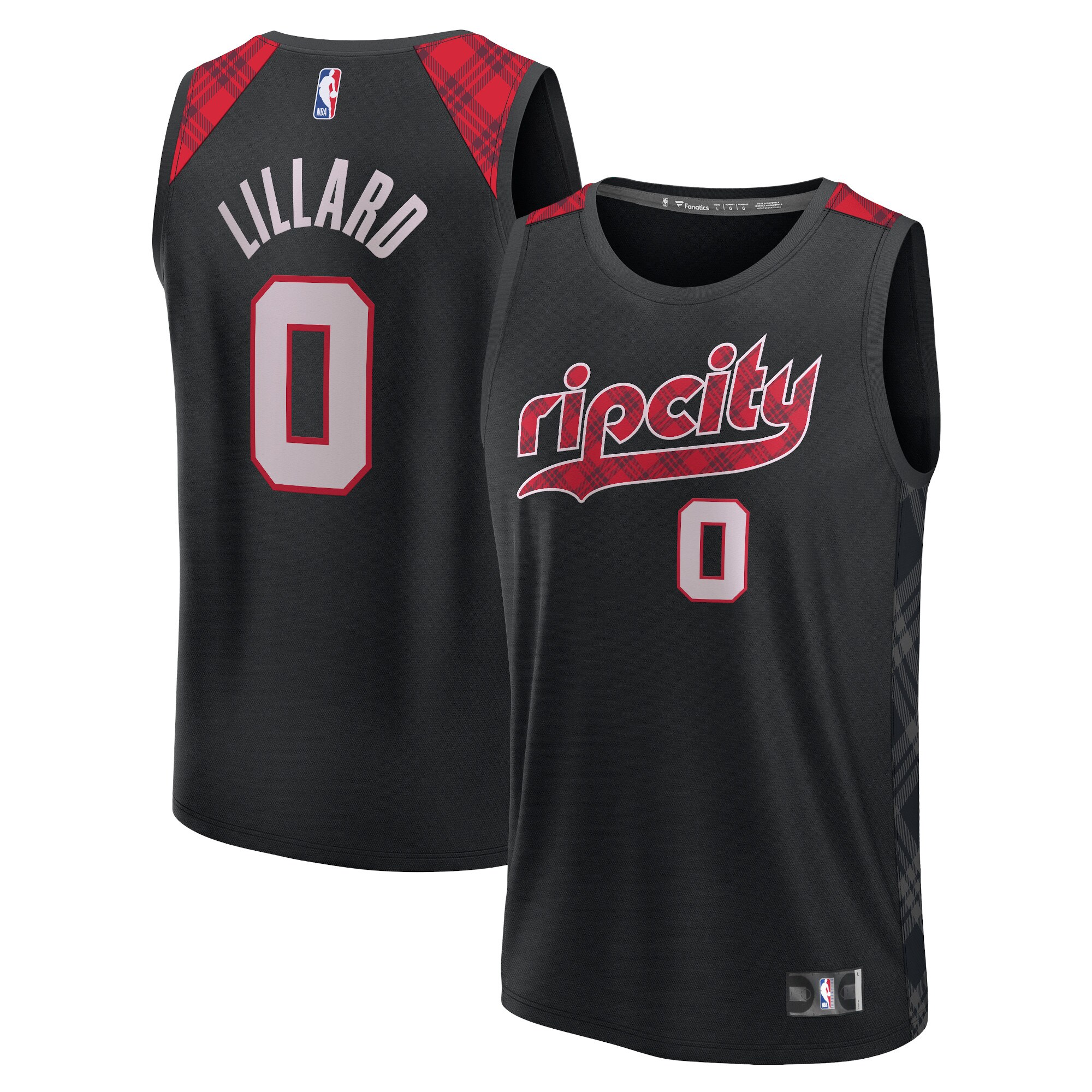 Damian Lillard Portland Trail Blazers Fanatics Youth Fast Break Jersey - Black - City Edition