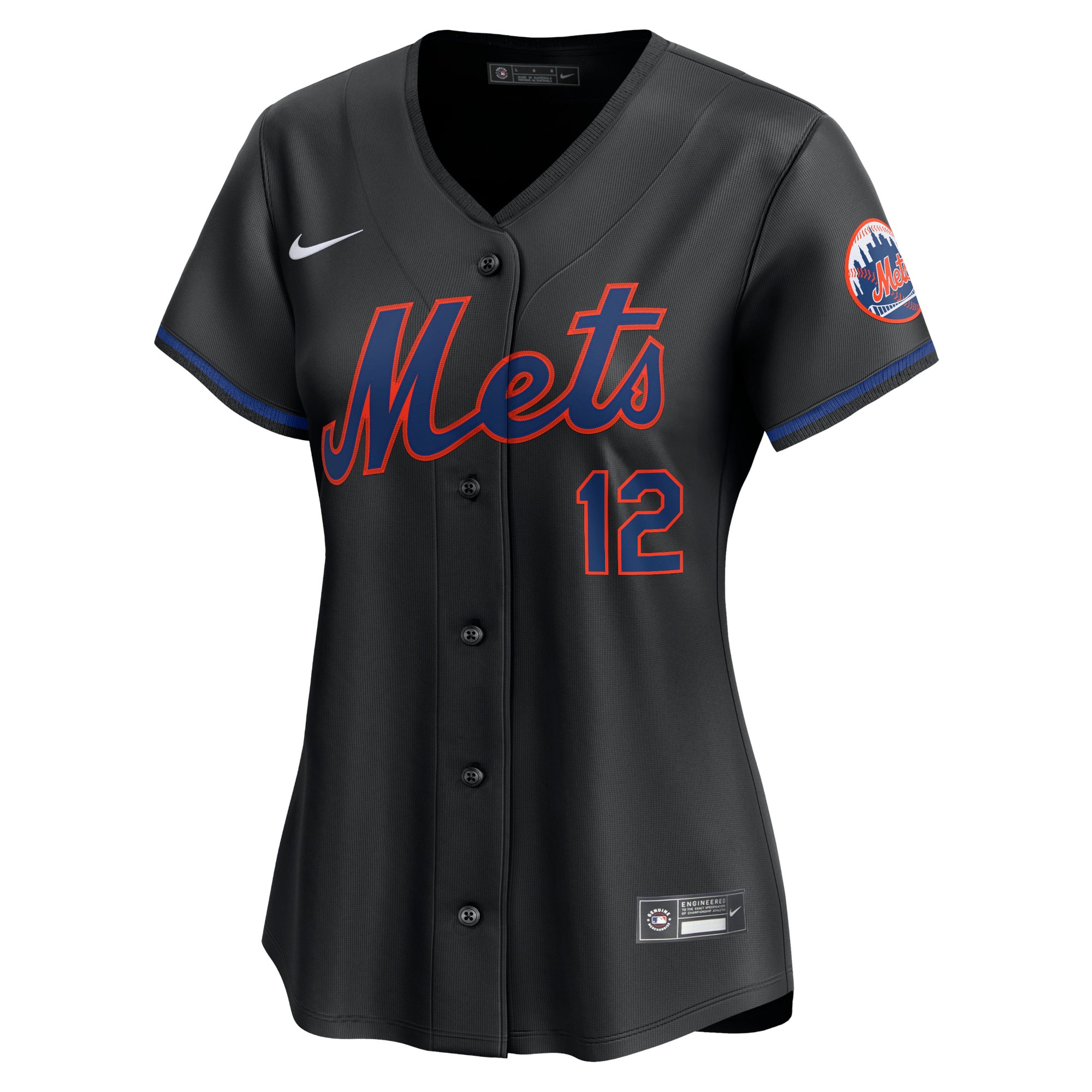 Francisco Lindor New York Mets Women's Alternate Limited Player Jersey Black