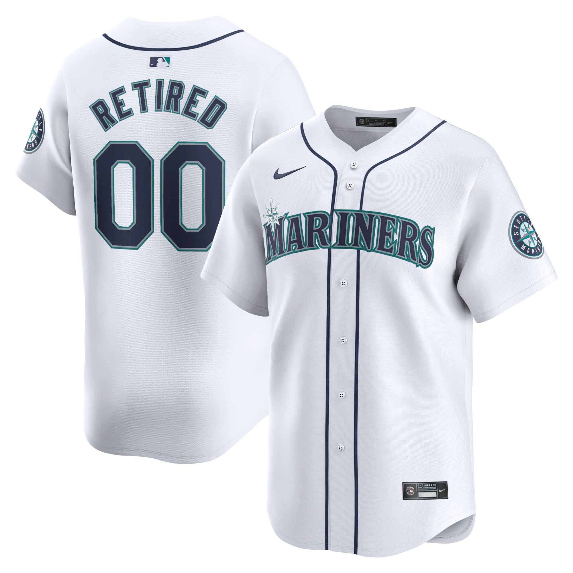 Seattle Mariners Home Limited Pick-A-Player Retired Roster Jersey - White