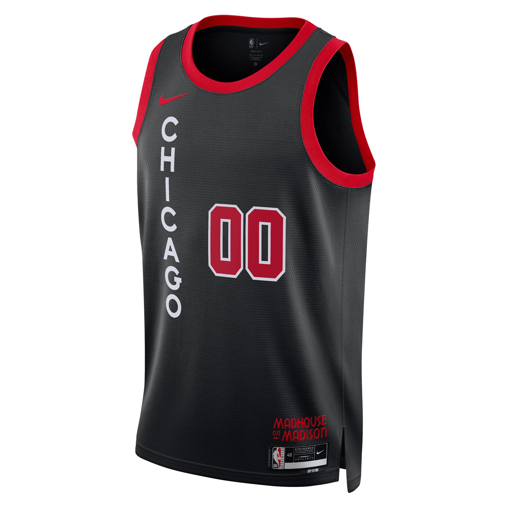 Chicago Bulls Unisex 2023\/24 Custom Swingman Jersey - Black - City Edition