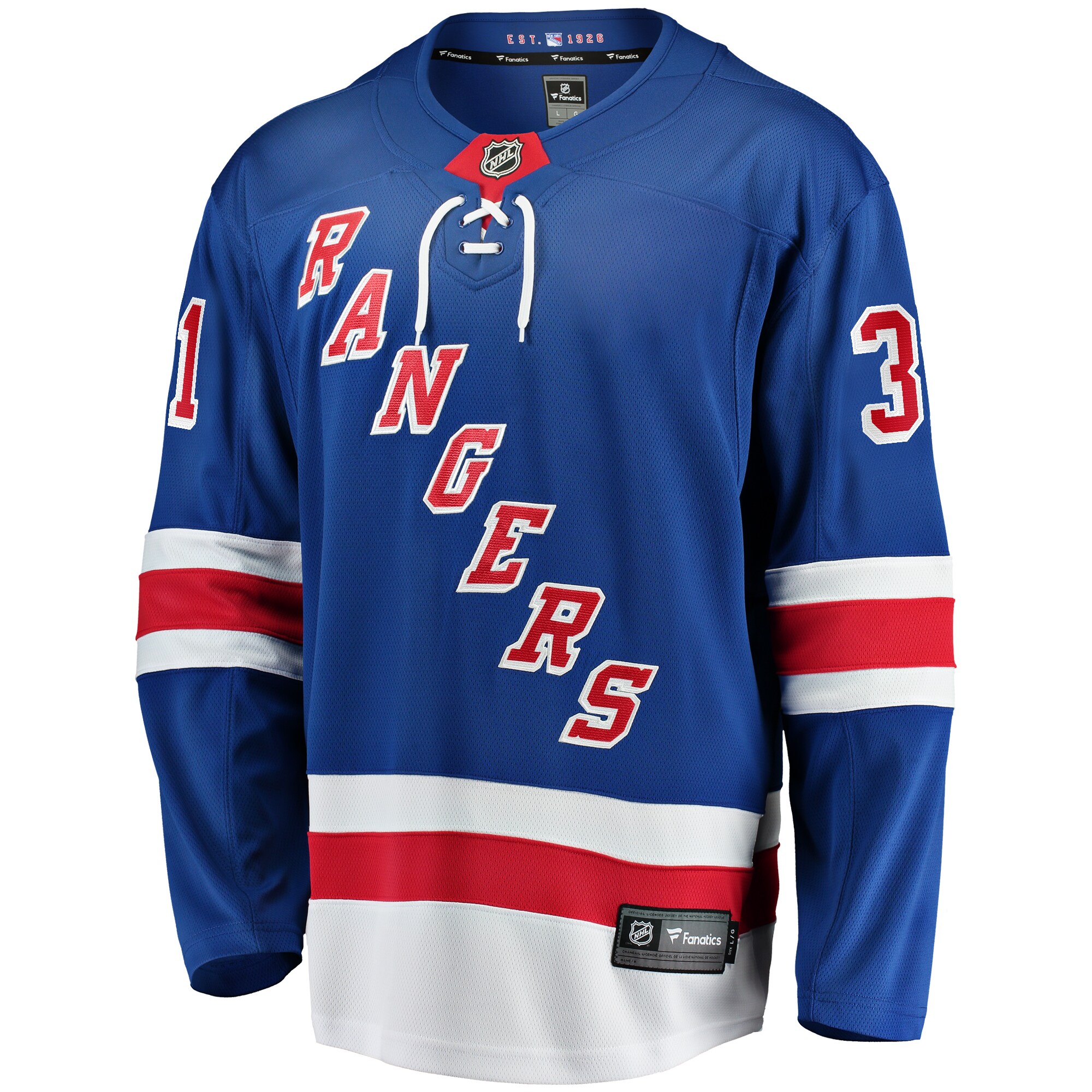 Igor Shesterkin New York Rangers Fanatics Home Breakaway Player Jersey - Blue