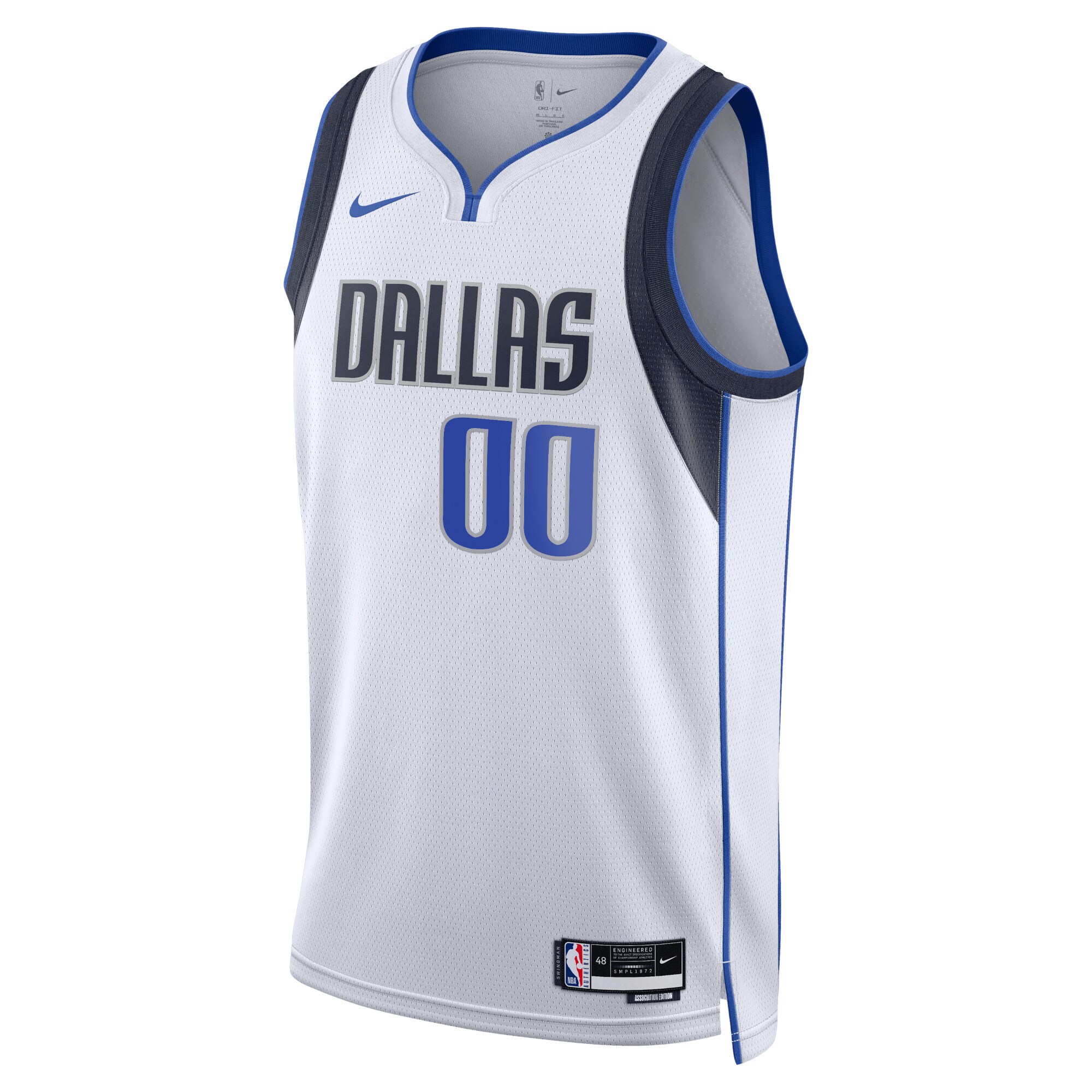 Dallas Mavericks Unisex Swingman Custom Jersey White - Association Edition