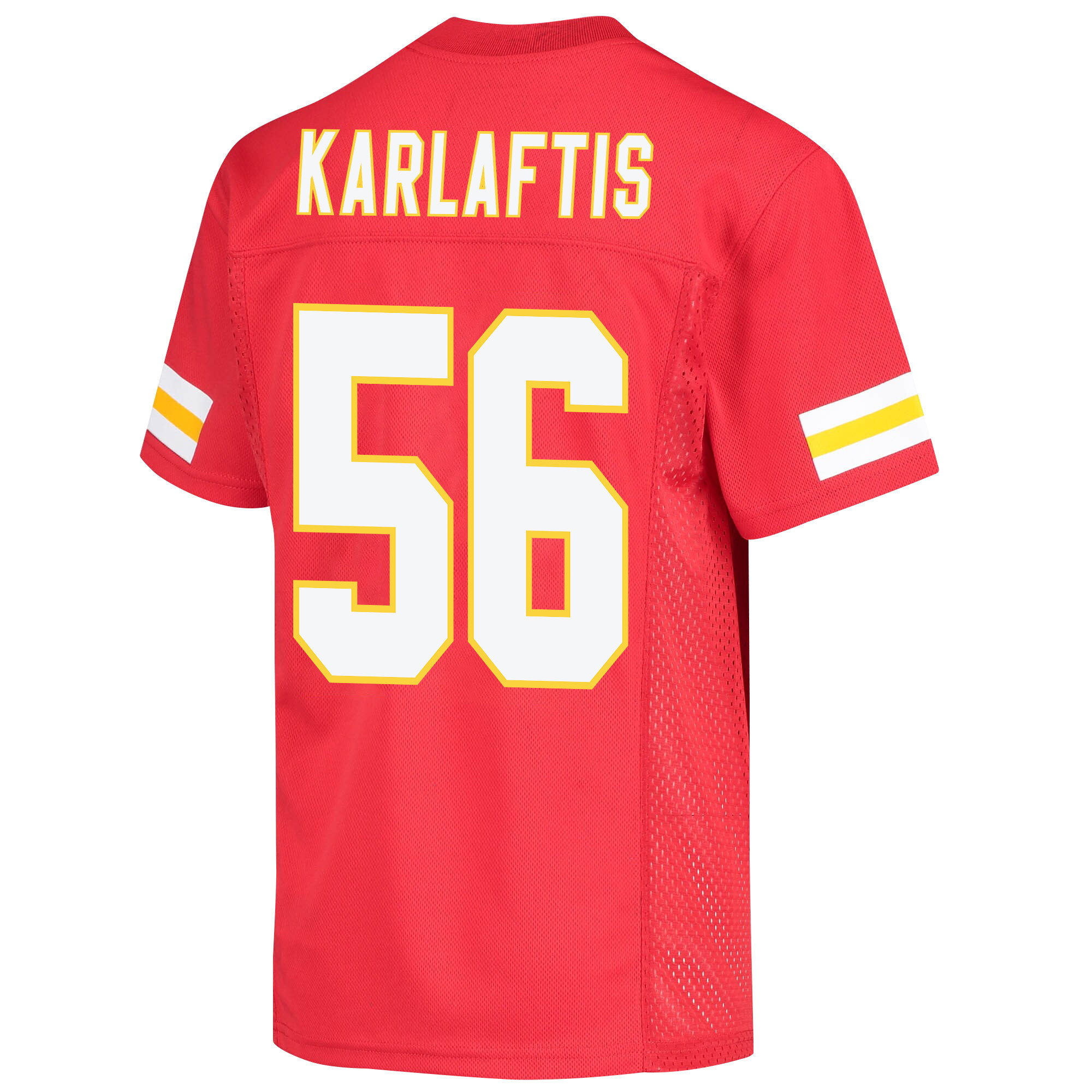 George Karlaftis 56 Kansas City Chiefs Super Bowl LVII Champions 3 Stars Youth Game Jersey - Red
