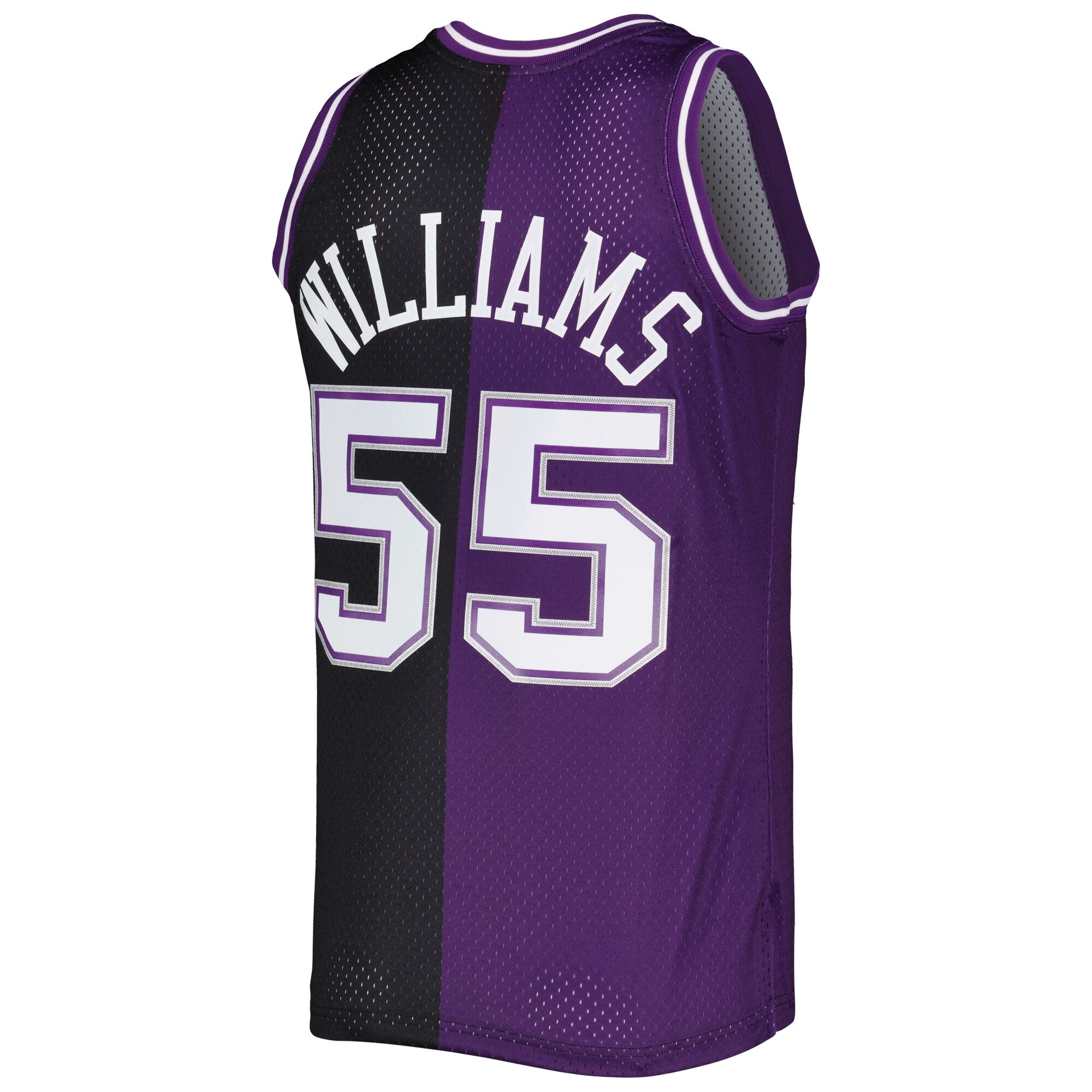 Jason Williams Sacramento Kings Mitchell & Ness Hardwood Classics 2000\/01 Split Swingman Jersey - Purple\/Black