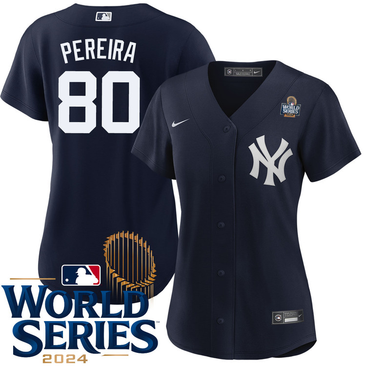 Everson Pereira New York Yankees Women's Alternate Navy World Series Jersey