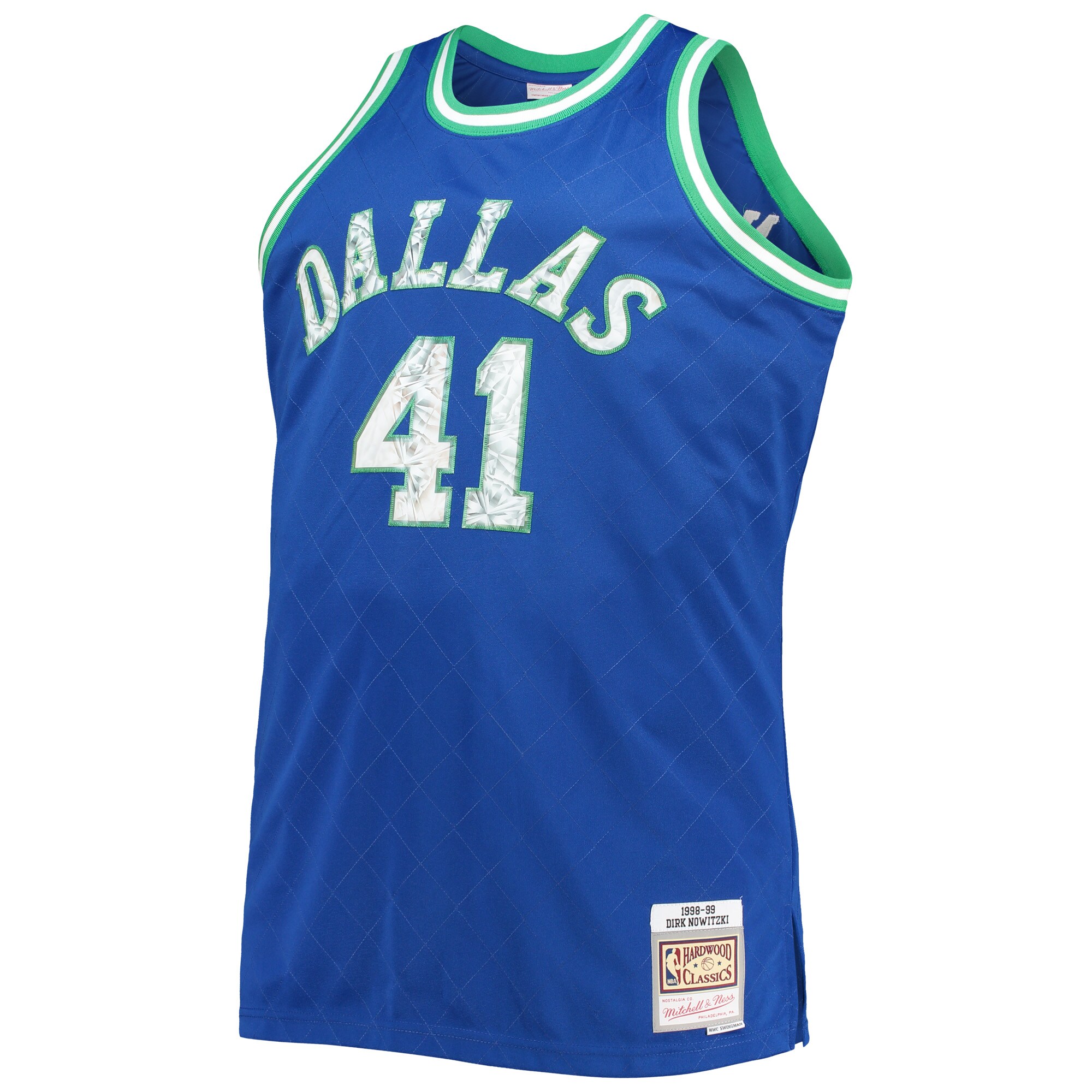 Dirk Nowitzki Dallas Mavericks Mitchell & Ness Big & Tall 1998\/99 NBA 75th Anniversary Diamond Swingman Jersey - Blue