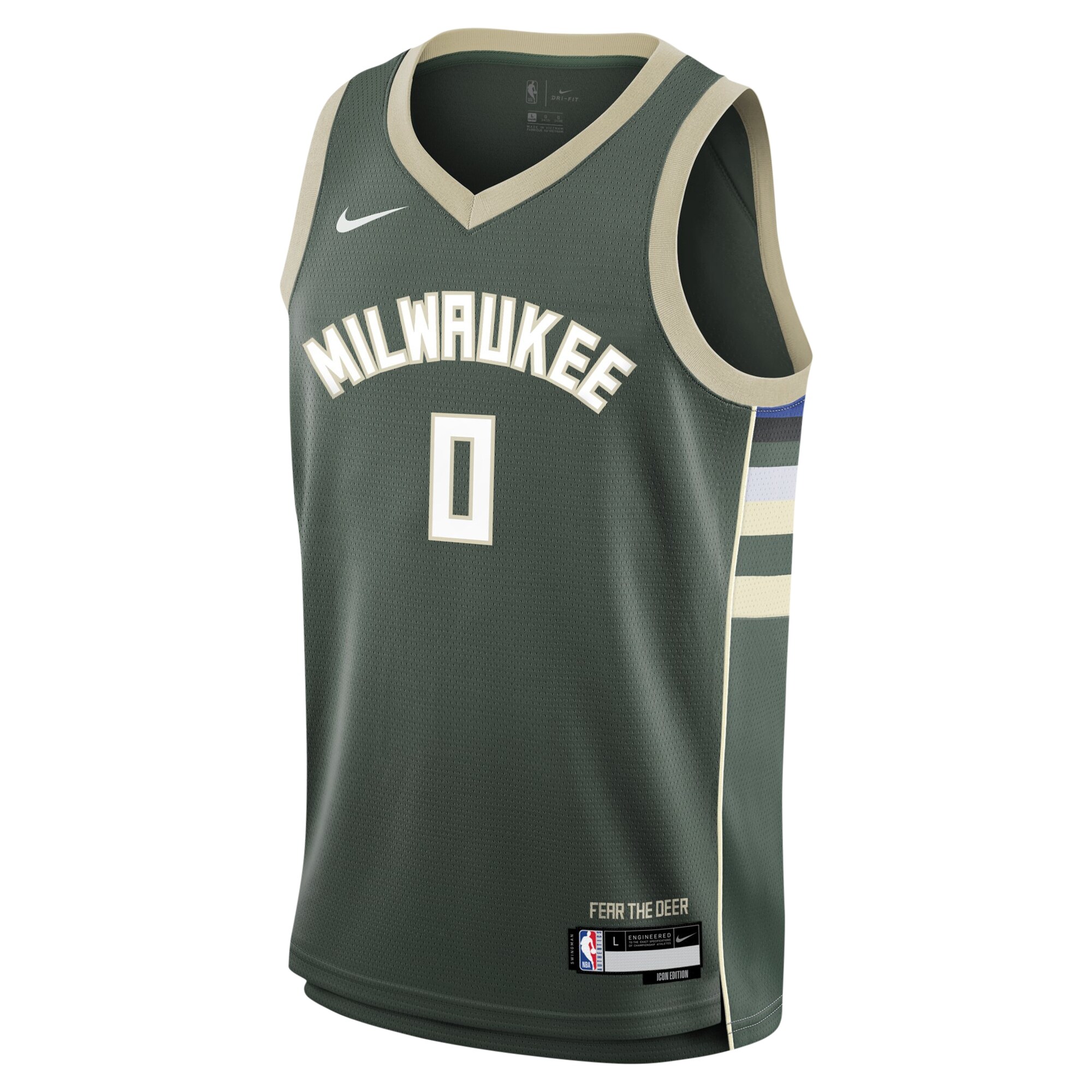 Damian Lillard Milwaukee Bucks Youth Swingman Jersey - Icon Edition - Hunter Green