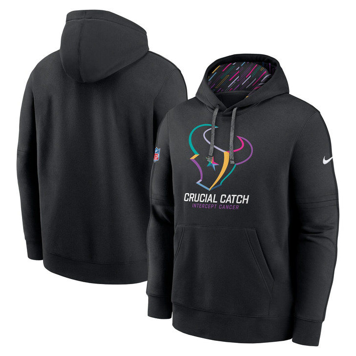 Houston Texans 2024 Crucial Catch Club Pullover Hoodie - Black