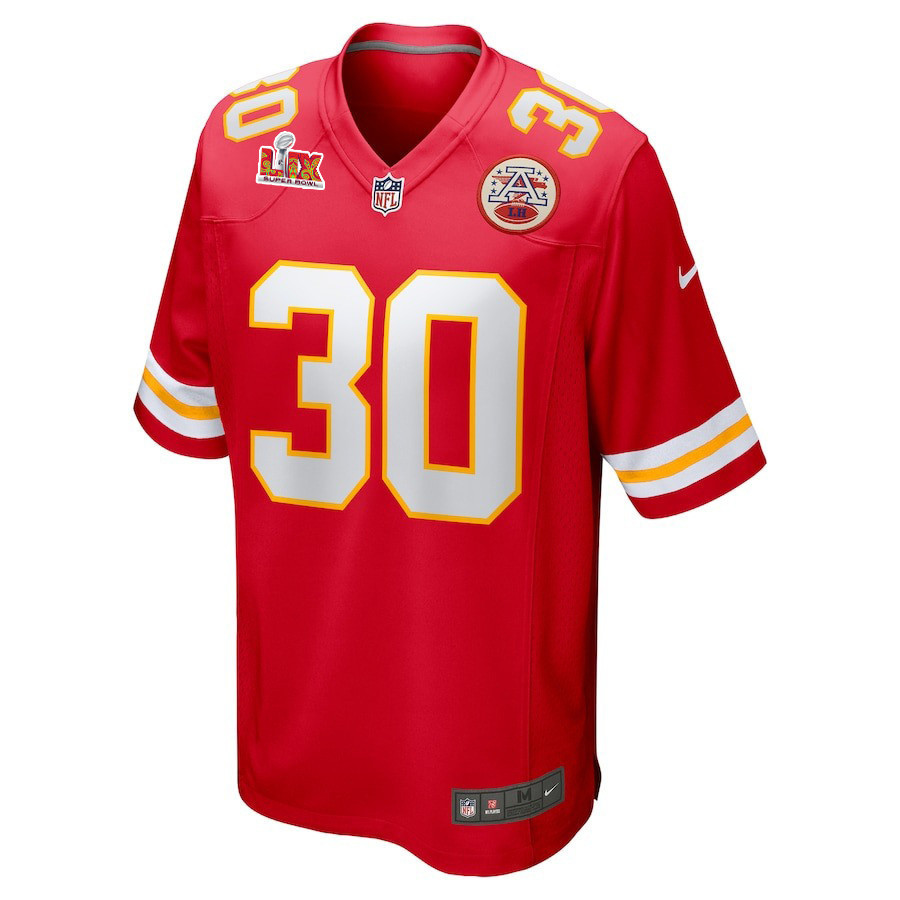 Chris Roland-Wallace #30 Kansas City Chiefs Super Bowl LIX YOUTH Jersey - Red