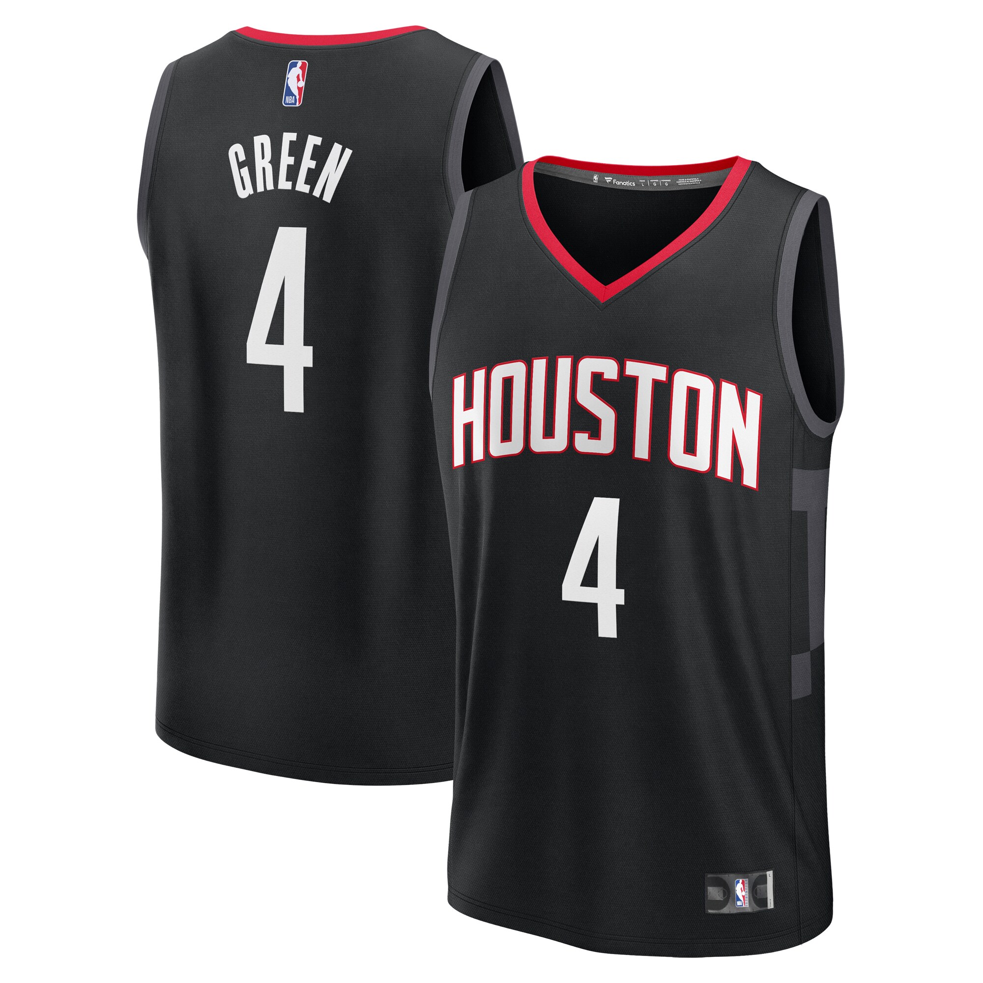 Jalen Green Houston Rockets Fanatics Youth Fast Break Replica Player Jersey - Statement Edition - Black
