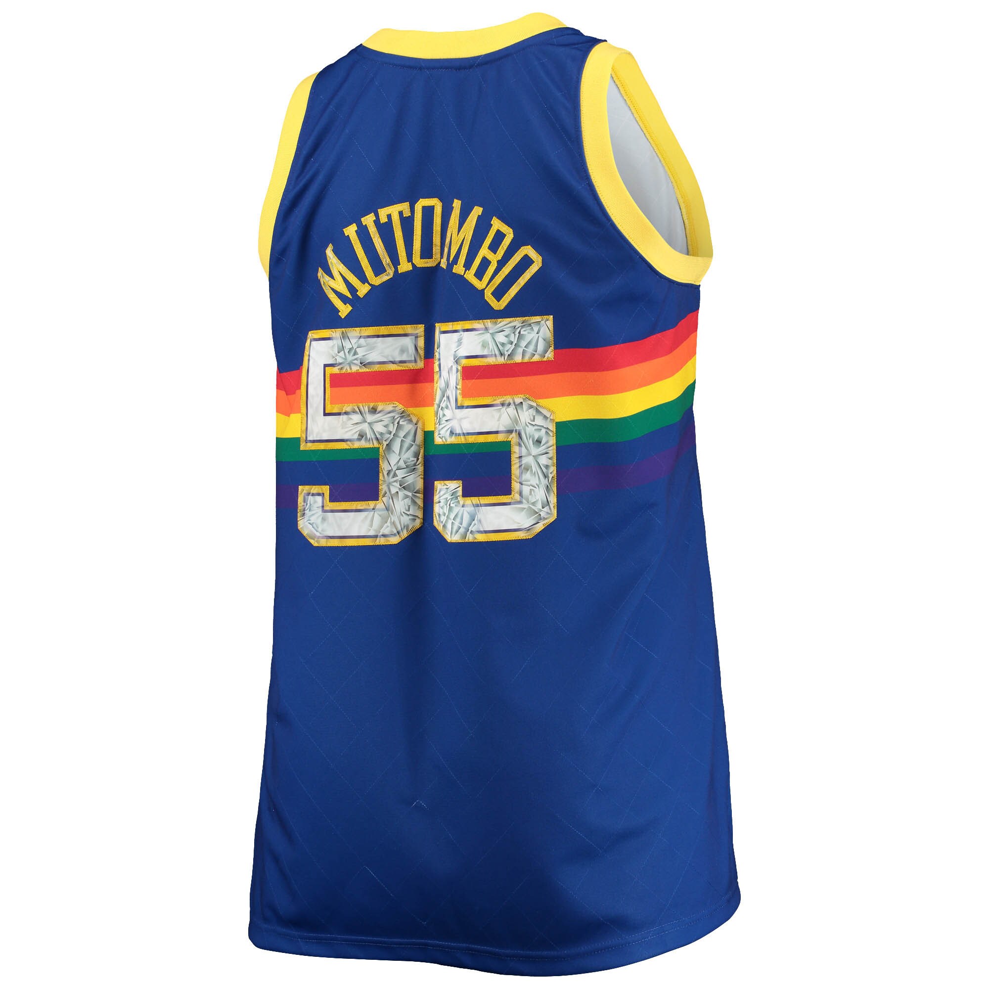 Dikembe Mutombo Denver Nuggets Mitchell & Ness Big & Tall 1991\/92 NBA 75th Anniversary Diamond Swingman Jersey - Blue