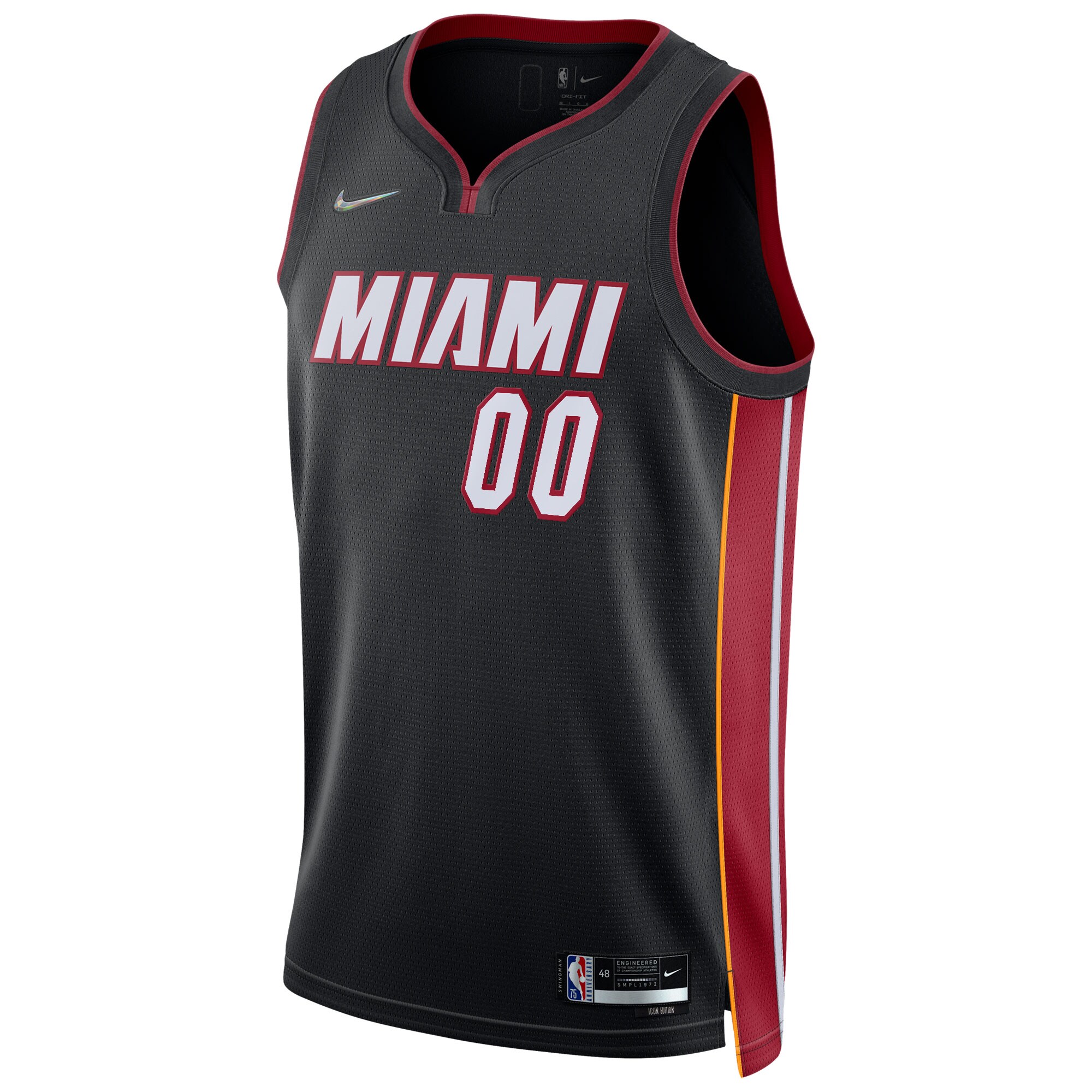 Miami Heat 2021\/22 Diamond Swingman Custom Jersey - Icon Edition - Black
