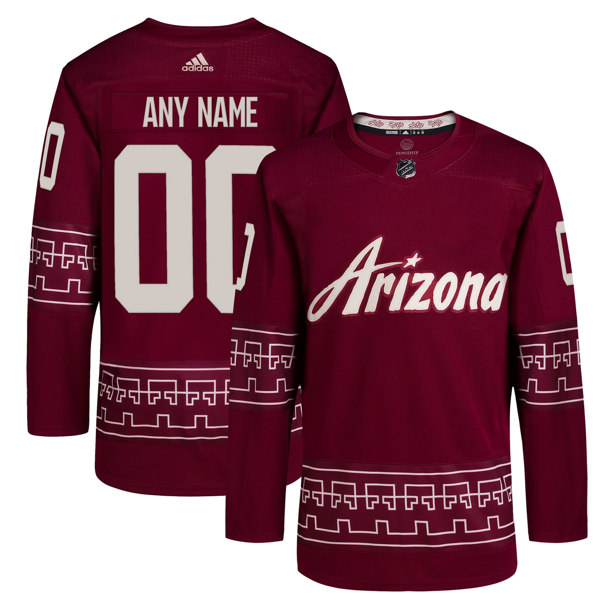 Arizona Coyotes adidas Alternate Primegreen Authentic Custom Jersey - Garnet