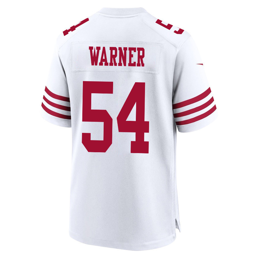Fred Warner 54 San Francisco 49ers Super Bowl LVIII Patch Game Men Jersey - White