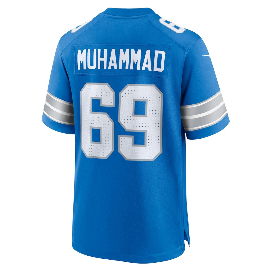Al-Quadin Muhammad #69 Detroit Lions Super Bowl LIX Jersey - Men's - Blue
