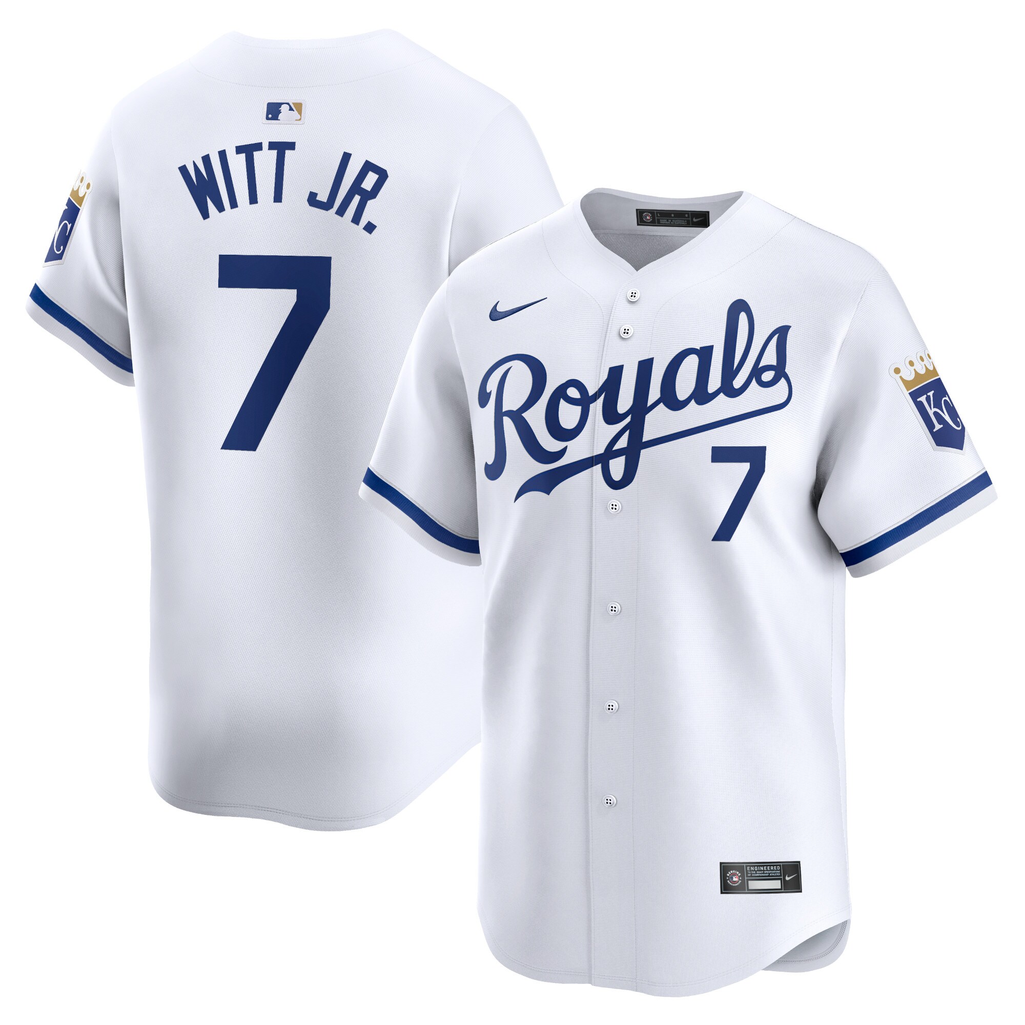 Bobby Witt Jr. Kansas City Royals Youth Home Limited Player Jersey - White