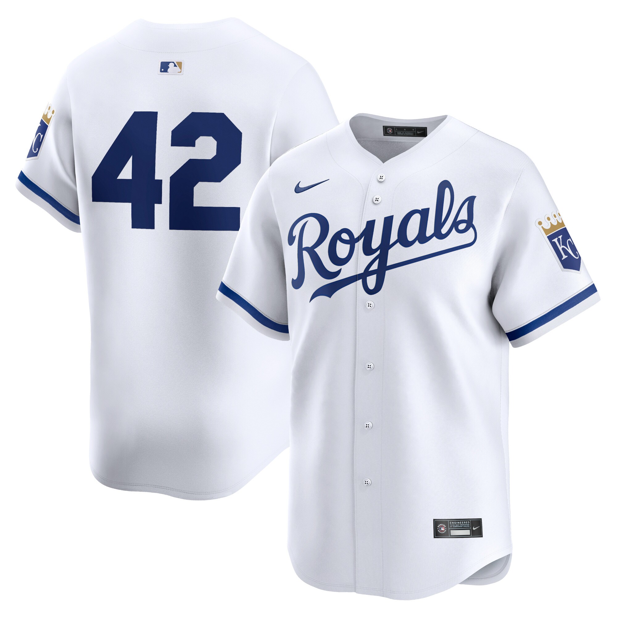 Kansas City Royals  2024 Jackie Robinson Day Home Limited Jersey White