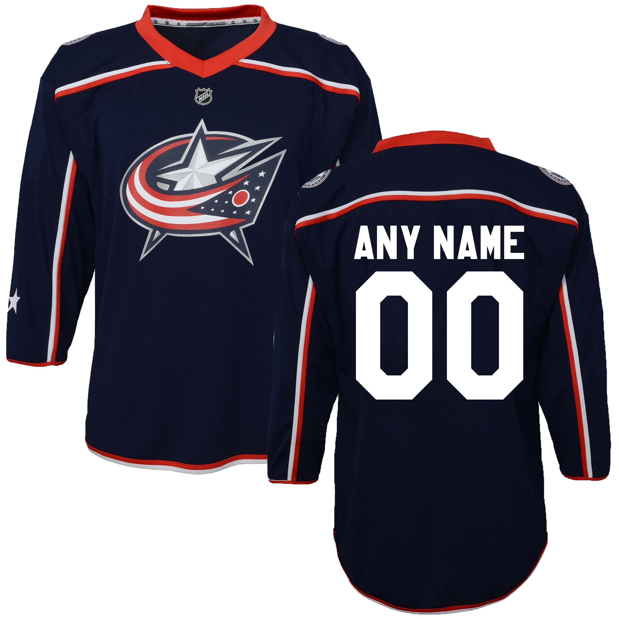 Columbus Blue Jackets Toddler Home Replica Custom Jersey - Navy