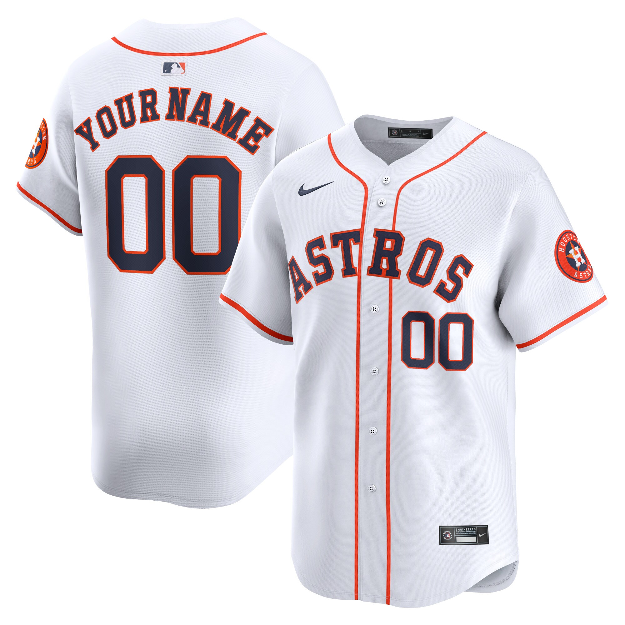 Houston Astros  Youth Home Limited Custom Jersey - White