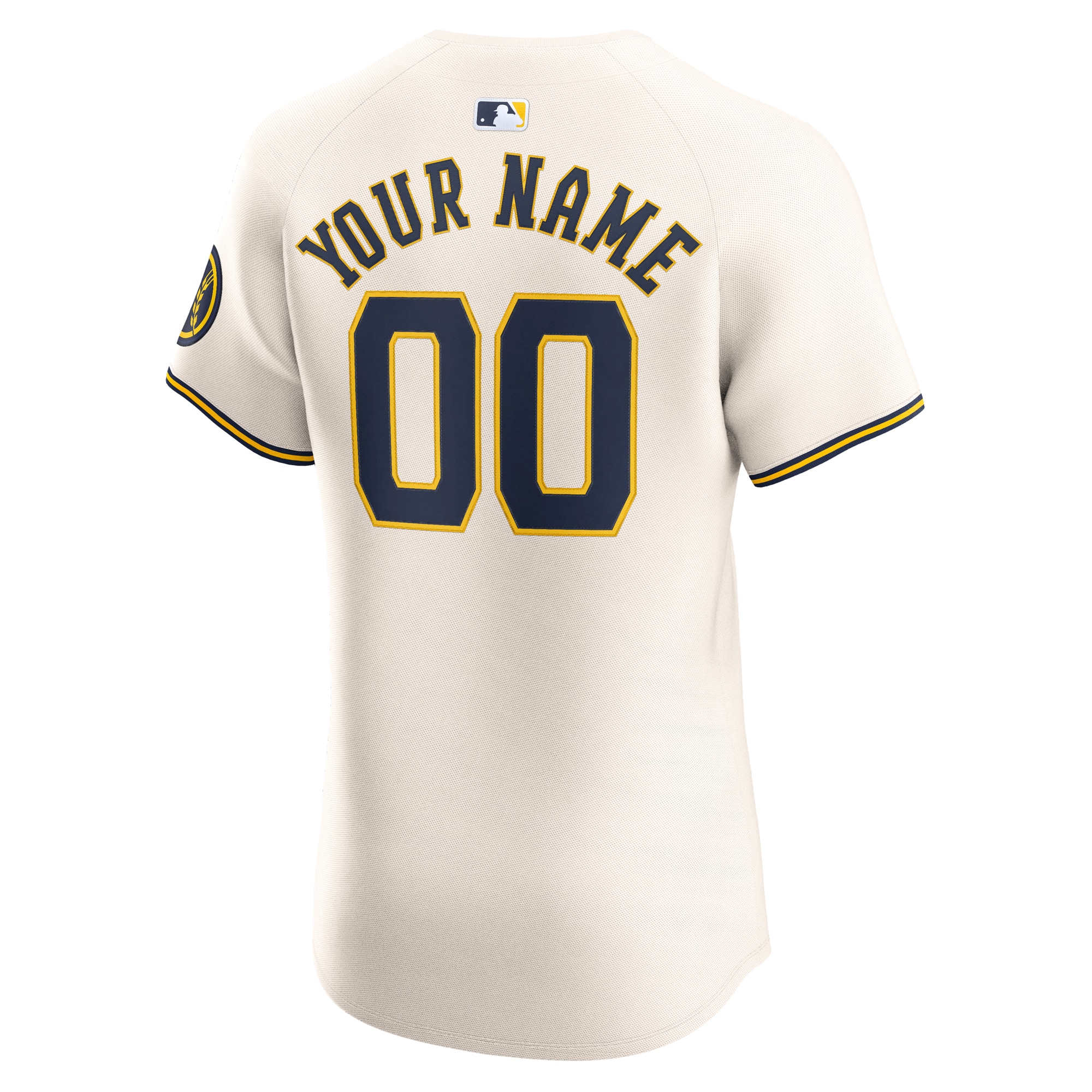 Milwaukee Brewers  Home Elite Custom Jersey - Cream