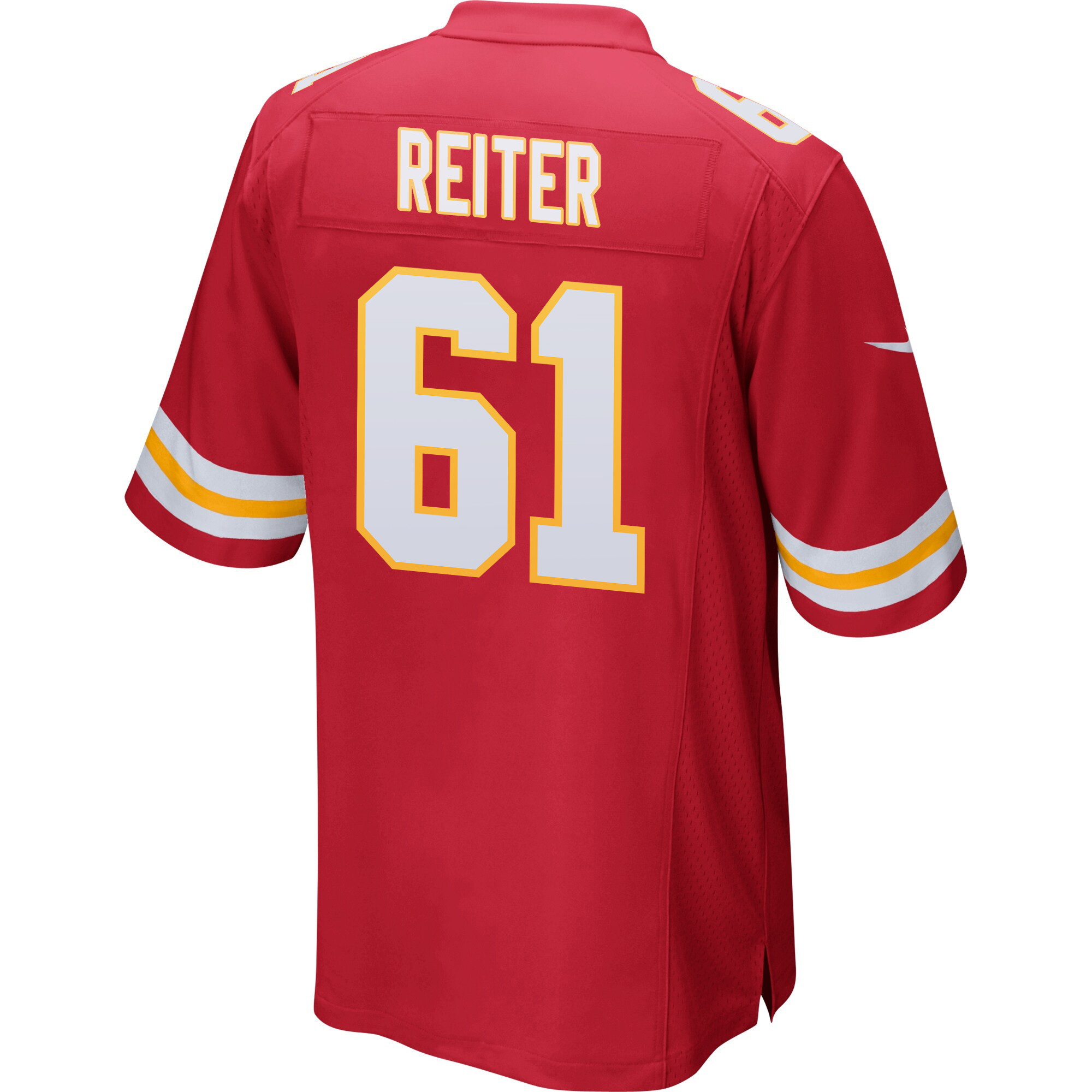 Austin Reiter 61 Kansas City Chiefs Super Bowl LVIII Patch Game Men Jersey - Red