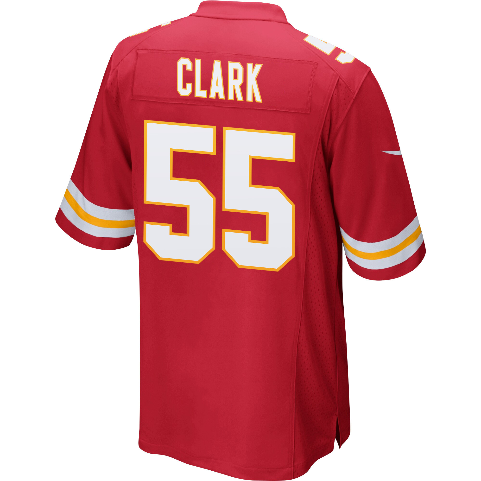 Frank Clark 55 Kansas City Chiefs Super Bowl LVII Champions 3 Stars Men Game Jersey - Red