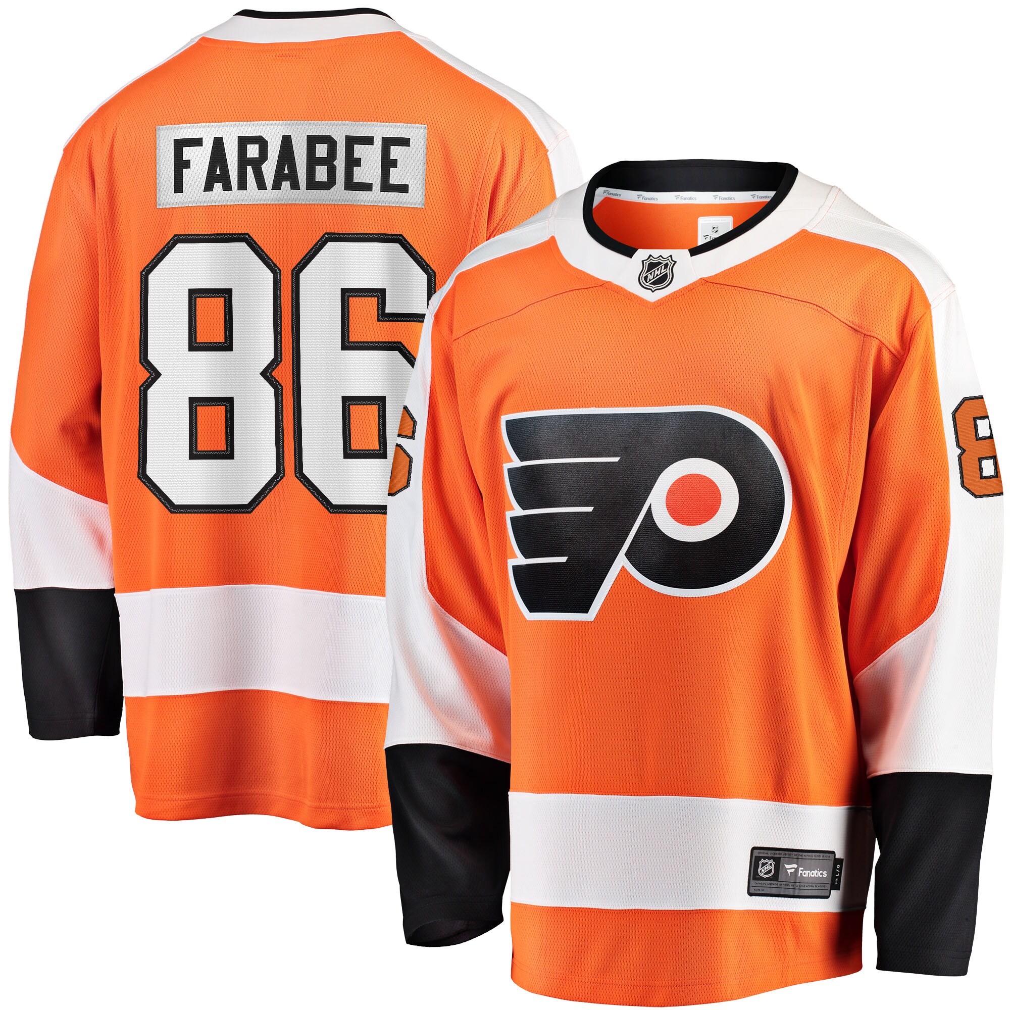 Joel Farabee Philadelphia Flyers Fanatics Home Team Breakaway Player Jersey - Orange